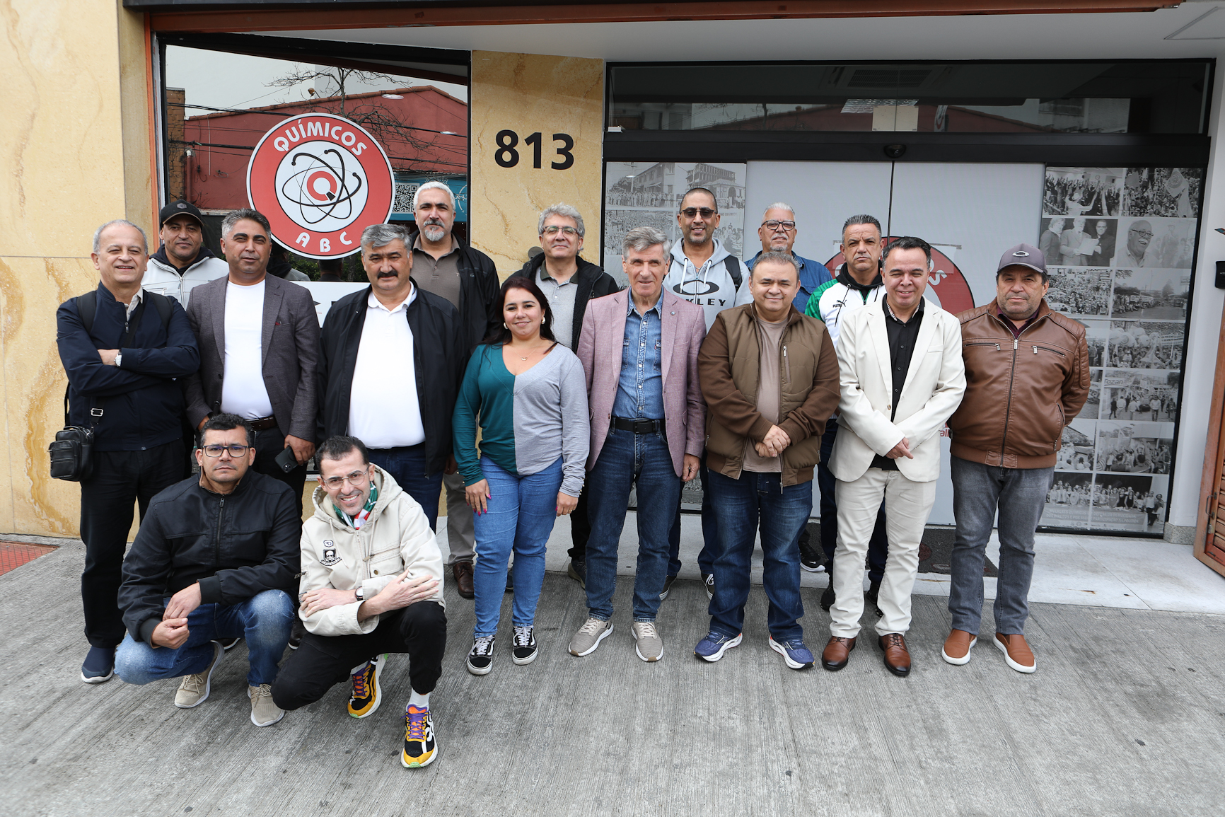 Intercambio com a delegação Turca no Sindicato dos Químicos do ABC para trocar experiência na formação de novos dirigentes na Sede do Sindicato. Rua Senador Fláquer, 813 - Centro de Santo André-SP. Fotos Dino Santos. Brasil_06_08_2025.