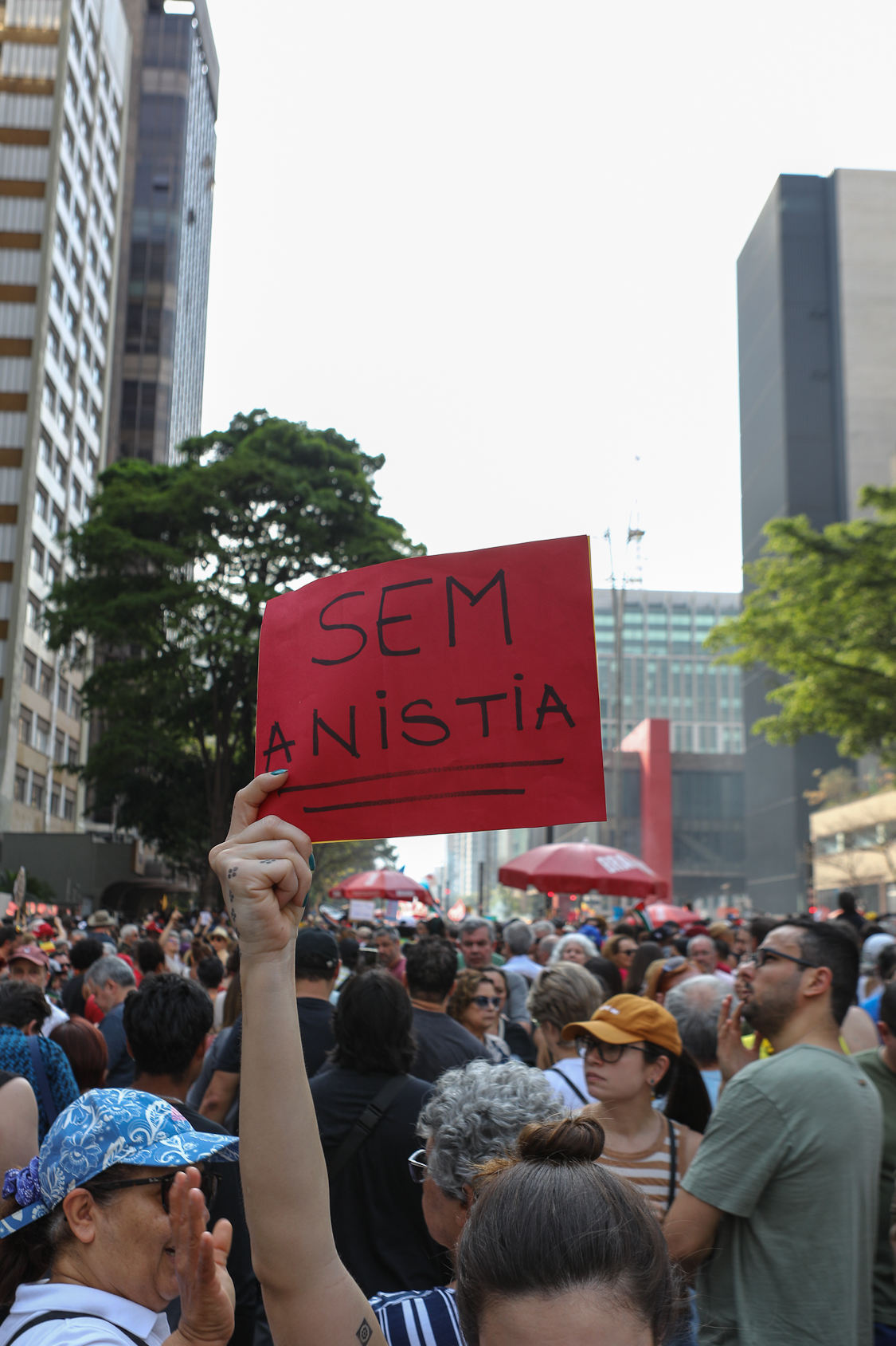 Ato sem anistia para a golpistas e nem PEC da Blindagem realizado na Av. Paulista. Fotos Dino Santos. Brasil_21_09_2025.