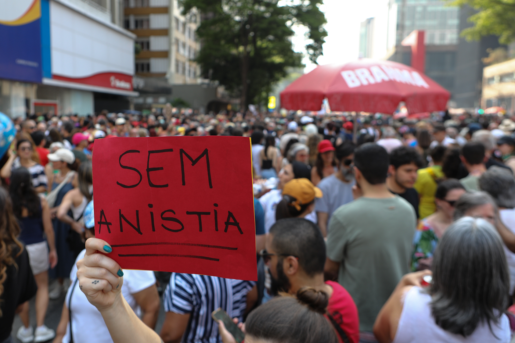 Ato sem anistia para a golpistas e nem PEC da Blindagem realizado na Av. Paulista. Fotos Dino Santos. Brasil_21_09_2025.