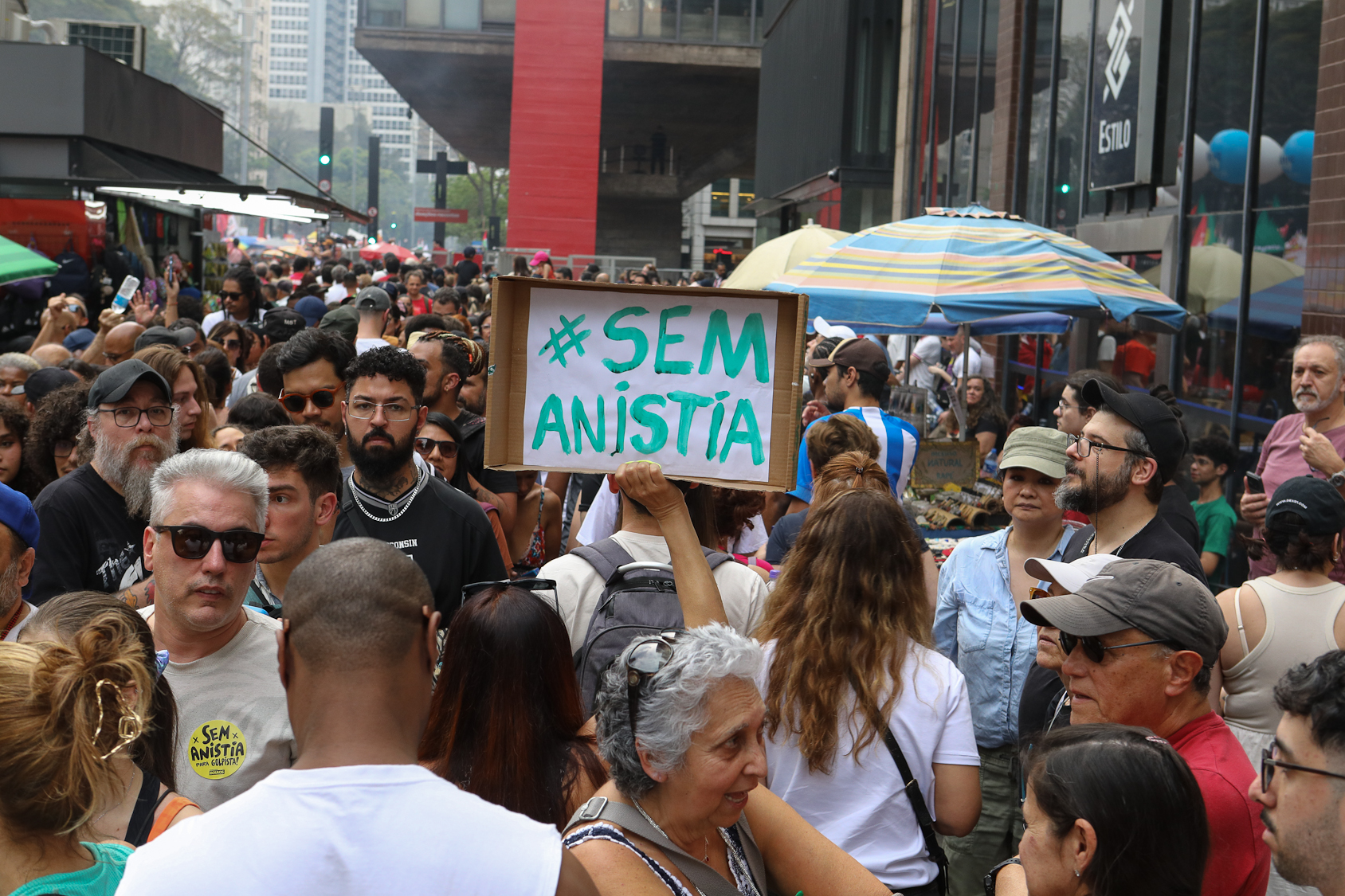 Ato sem anistia para a golpistas e nem PEC da Blindagem realizado na Av. Paulista. Fotos Dino Santos. Brasil_21_09_2025.