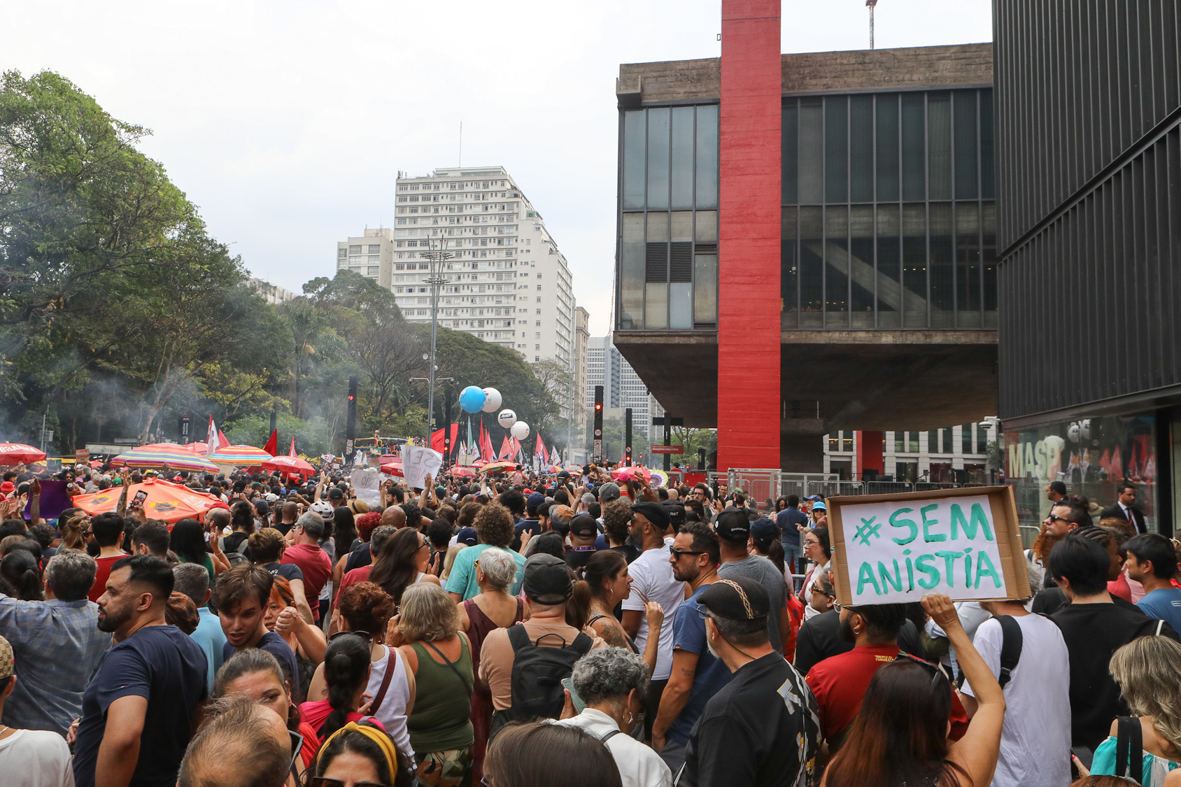 Ato sem anistia para a golpistas e nem PEC da Blindagem realizado na Av. Paulista. Fotos Dino Santos. Brasil_21_09_2025.