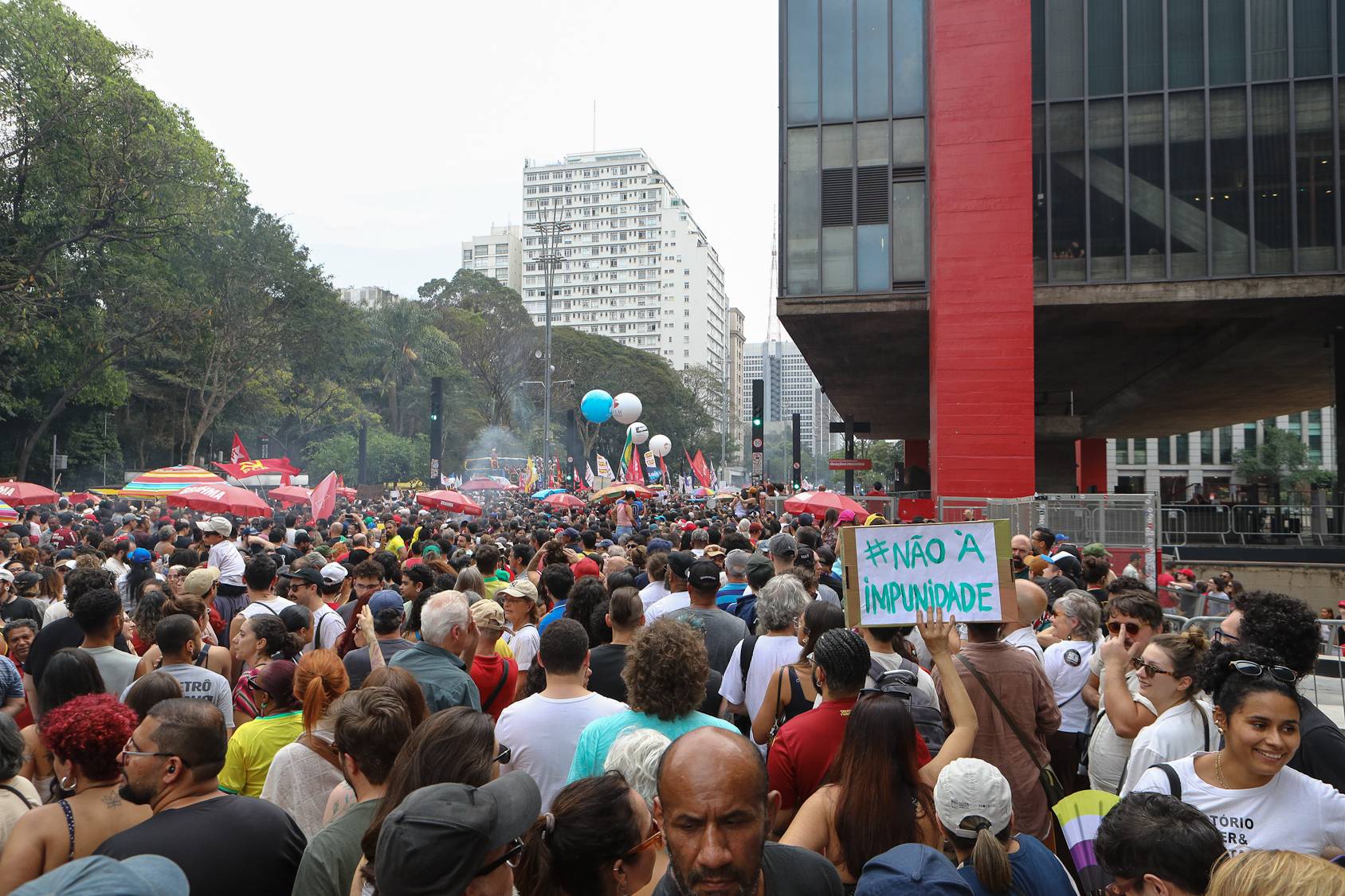 Ato sem anistia para a golpistas e nem PEC da Blindagem realizado na Av. Paulista. Fotos Dino Santos. Brasil_21_09_2025.