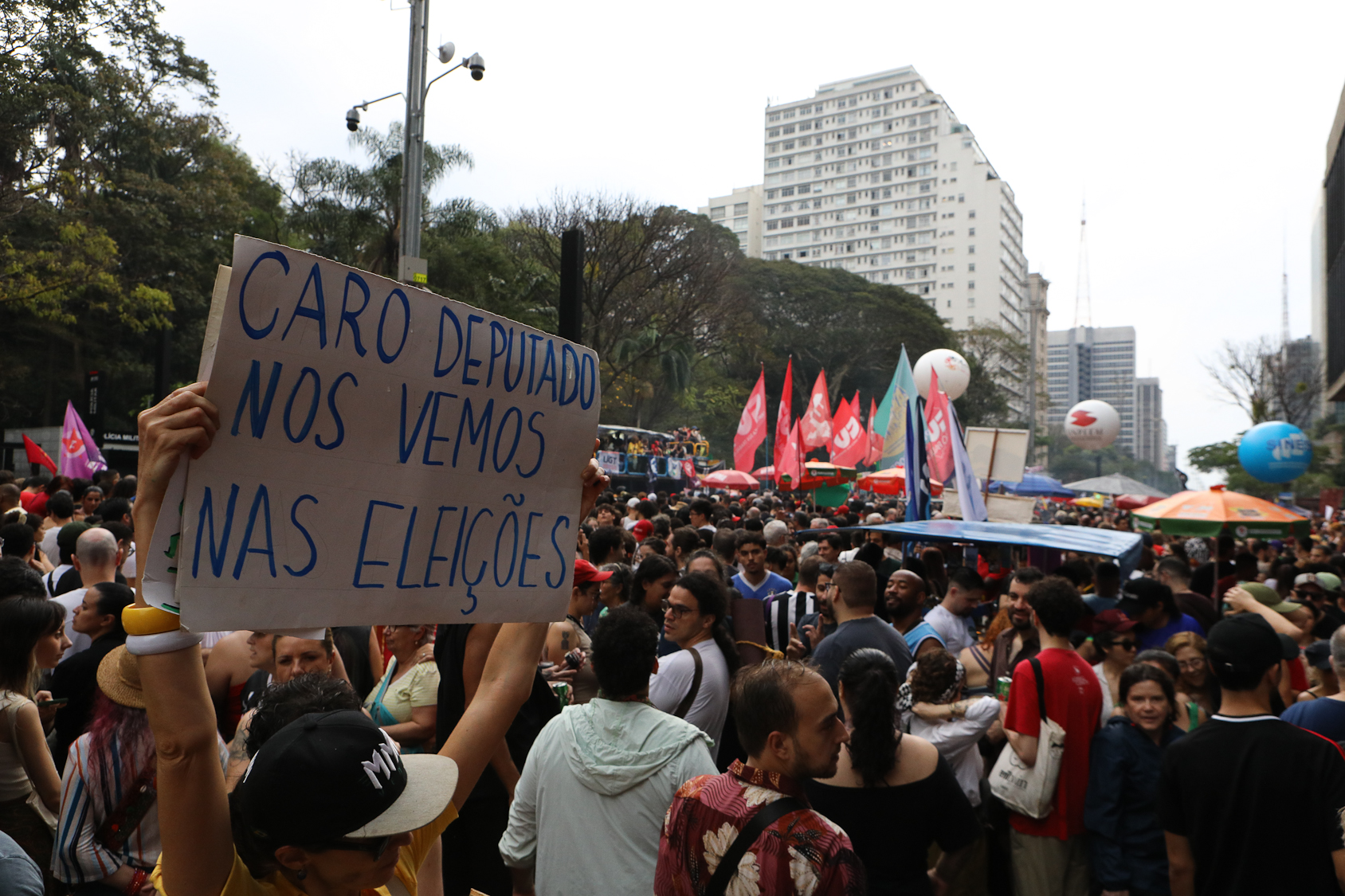 Ato sem anistia para a golpistas e nem PEC da Blindagem realizado na Av. Paulista. Fotos Dino Santos. Brasil_21_09_2025.