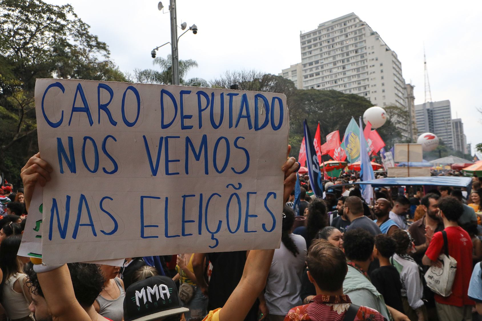Ato sem anistia para a golpistas e nem PEC da Blindagem realizado na Av. Paulista. Fotos Dino Santos. Brasil_21_09_2025.
