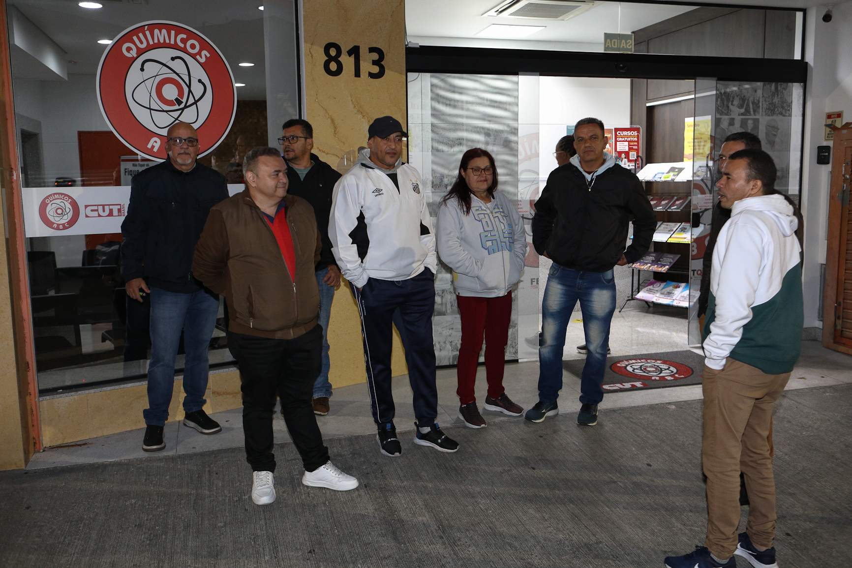 Assembleia para aprovar a pauta da campanha salarial 2025/2026 realizada na Sede do Sindicato dos Químicos do ABC. Rua Senador Fláquer, 813 - Centro de Santo André-SP. Fotos Dino Santos. Brasil_25_09_2025.