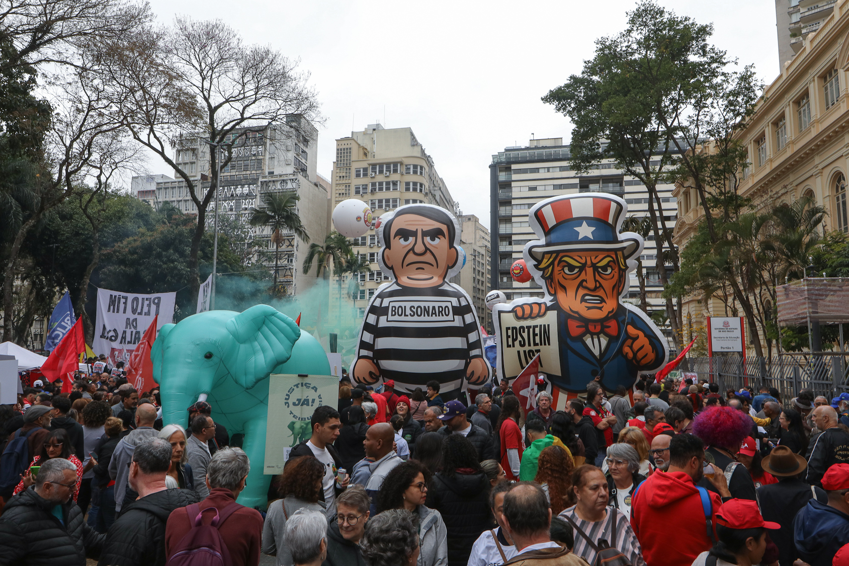 Dia dos excluidos ato pela Soberania Nacional na Praça da Republica-SP. Fotos Dino Santos Brasil_07_09_2025.