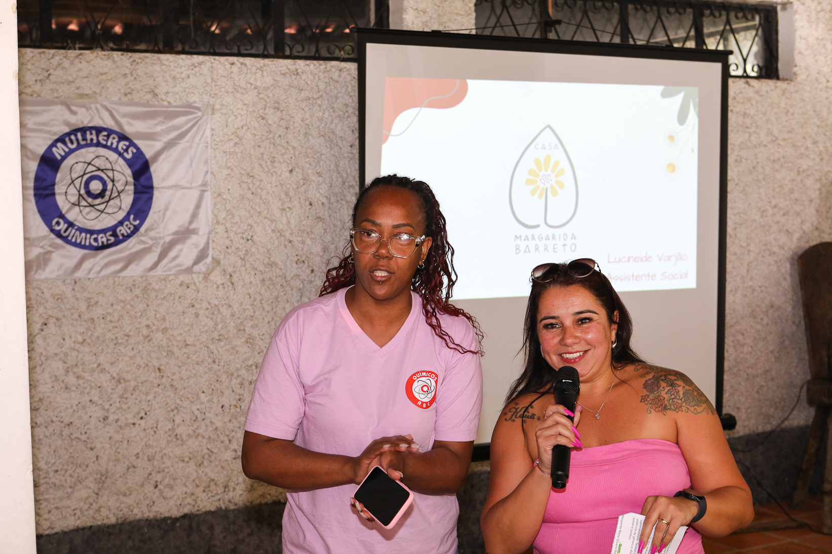 Encerramento do encontro das mulheres trabalhadoras químicas do abc realizado na Chácara Fortaleza. Rua José Marion, 597 - Finco, São Bernardo do Campo-SP. Fotos Dino Santos. Brasil_25_10_2025.