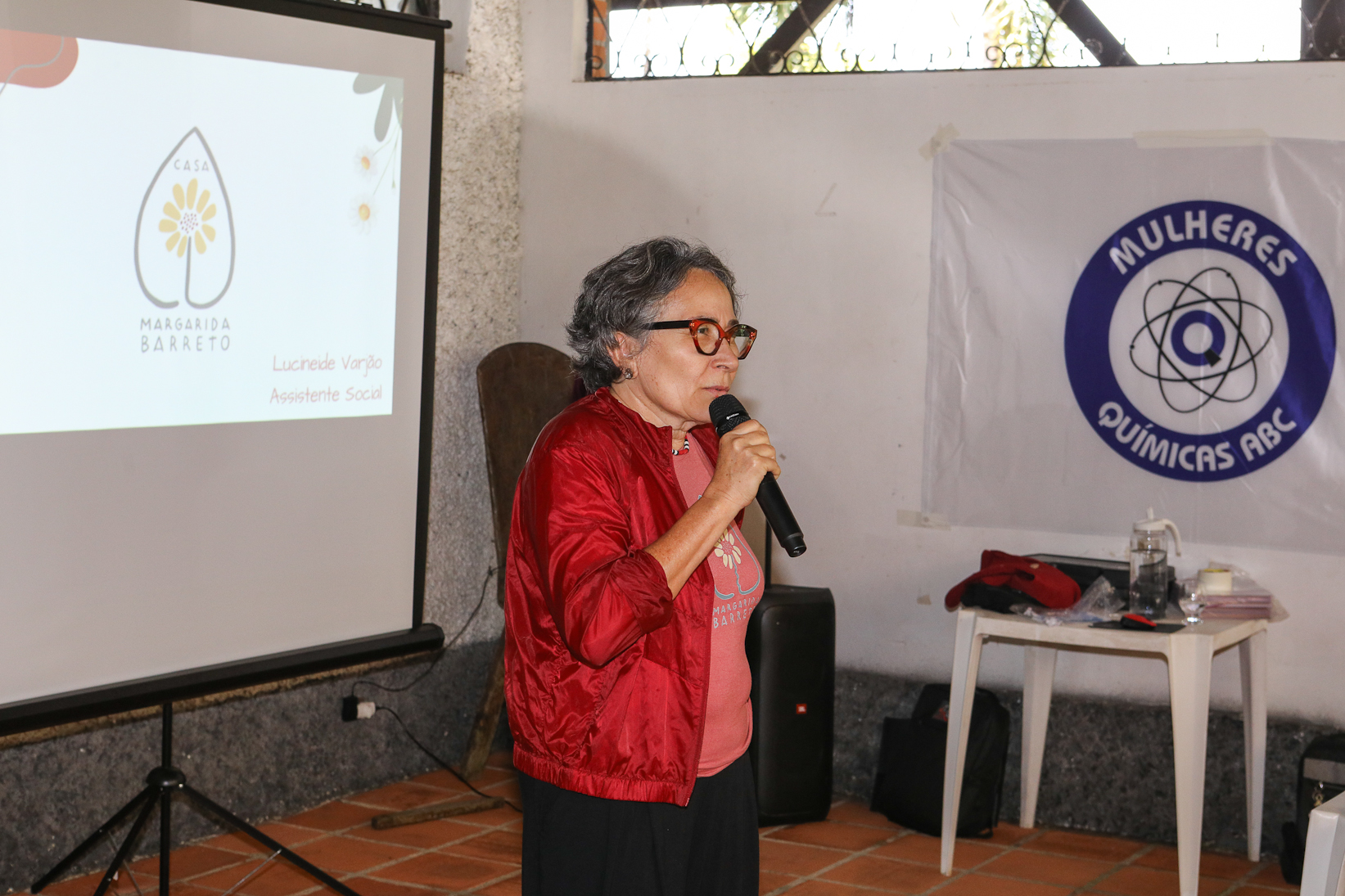 Encerramento do encontro das mulheres trabalhadoras químicas do abc realizado na Chácara Fortaleza. Rua José Marion, 597 - Finco, São Bernardo do Campo-SP. Fotos Dino Santos. Brasil_25_10_2025.
