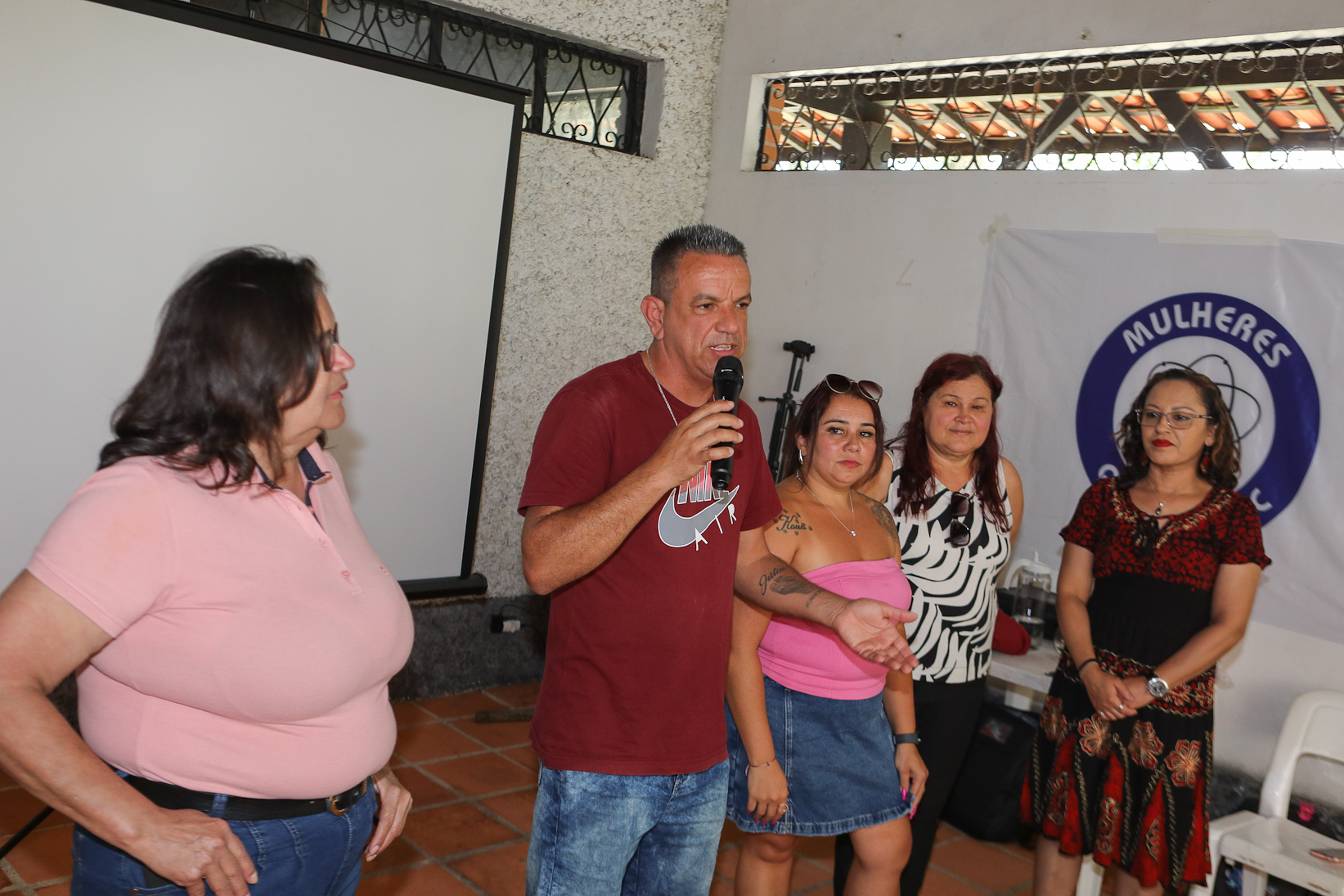 Encerramento do encontro das mulheres trabalhadoras químicas do abc realizado na Chácara Fortaleza. Rua José Marion, 597 - Finco, São Bernardo do Campo-SP. Fotos Dino Santos. Brasil_25_10_2025.