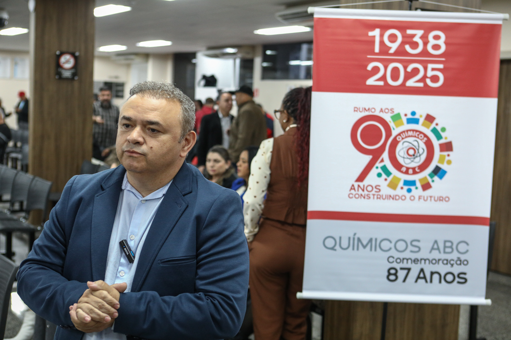 Homenagem ao Sindicato dos Químicos do ABC pelo aniversário de 87 anos com Diploma Legislativo de Honra ao Mérito Social pela autoria do vereador Orlando Vitoriano realizado na Câmara Municipal de Diadema. Av. Antonio Piranga, 474 - Centro de Diadema/SP. Fotos Dino Santos. Brasil_08_10_2025