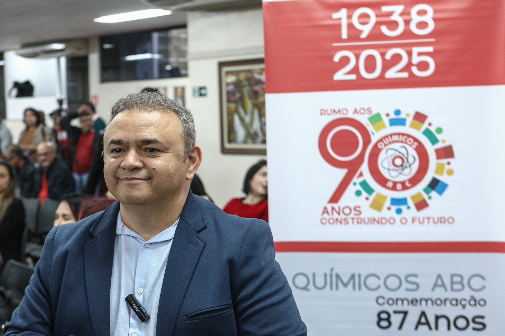 Homenagem ao Sindicato dos Químicos do ABC pelo aniversário de 87 anos com Diploma Legislativo de Honra ao Mérito Social pela autoria do vereador Orlando Vitoriano realizado na Câmara Municipal de Diadema. Av. Antonio Piranga, 474 - Centro de Diadema/SP. Fotos Dino Santos. Brasil_08_10_2025