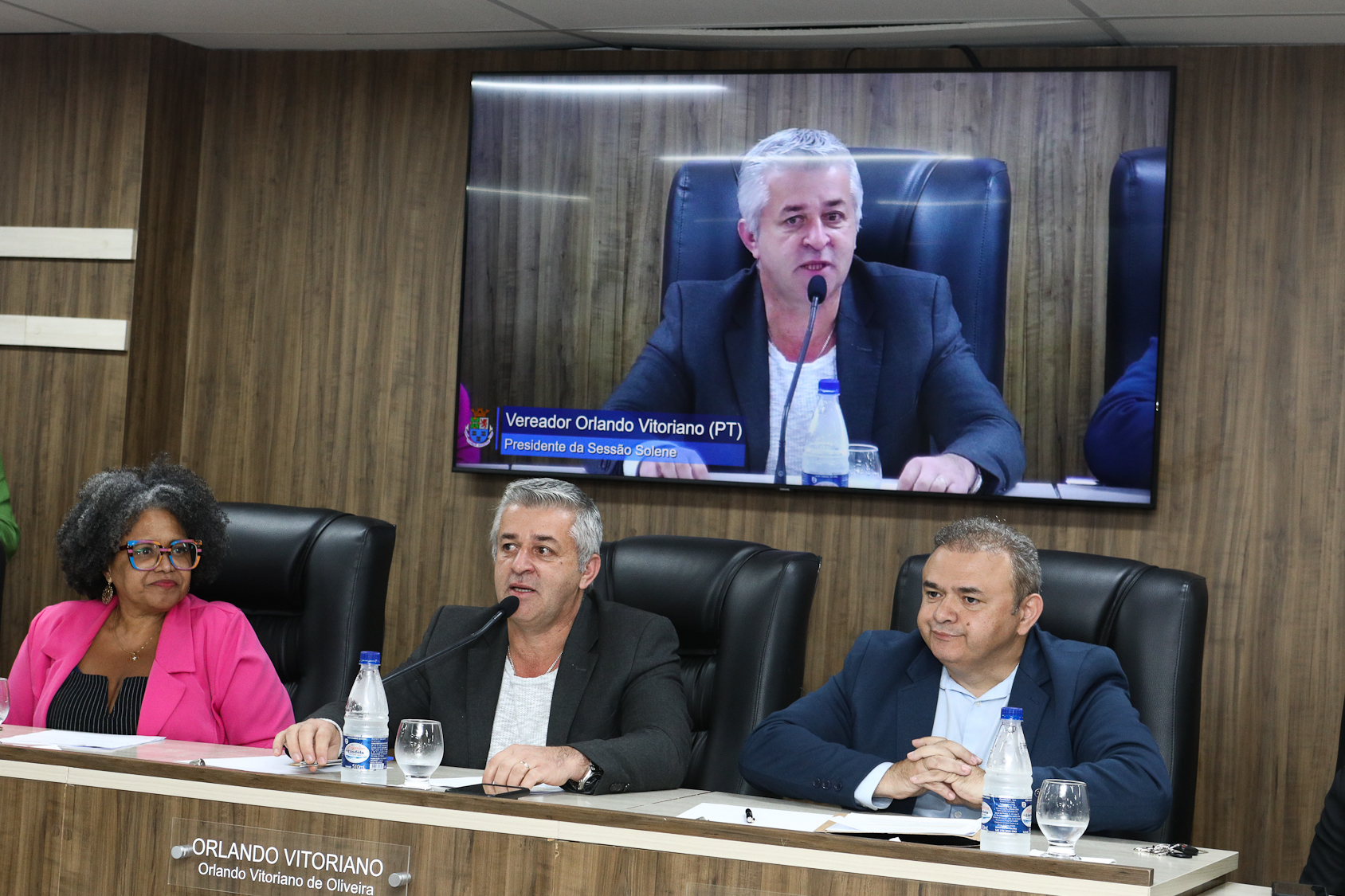 Homenagem ao Sindicato dos Químicos do ABC pelo aniversário de 87 anos com Diploma Legislativo de Honra ao Mérito Social pela autoria do vereador Orlando Vitoriano realizado na Câmara Municipal de Diadema. Av. Antonio Piranga, 474 - Centro de Diadema/SP. Fotos Dino Santos. Brasil_08_10_2025