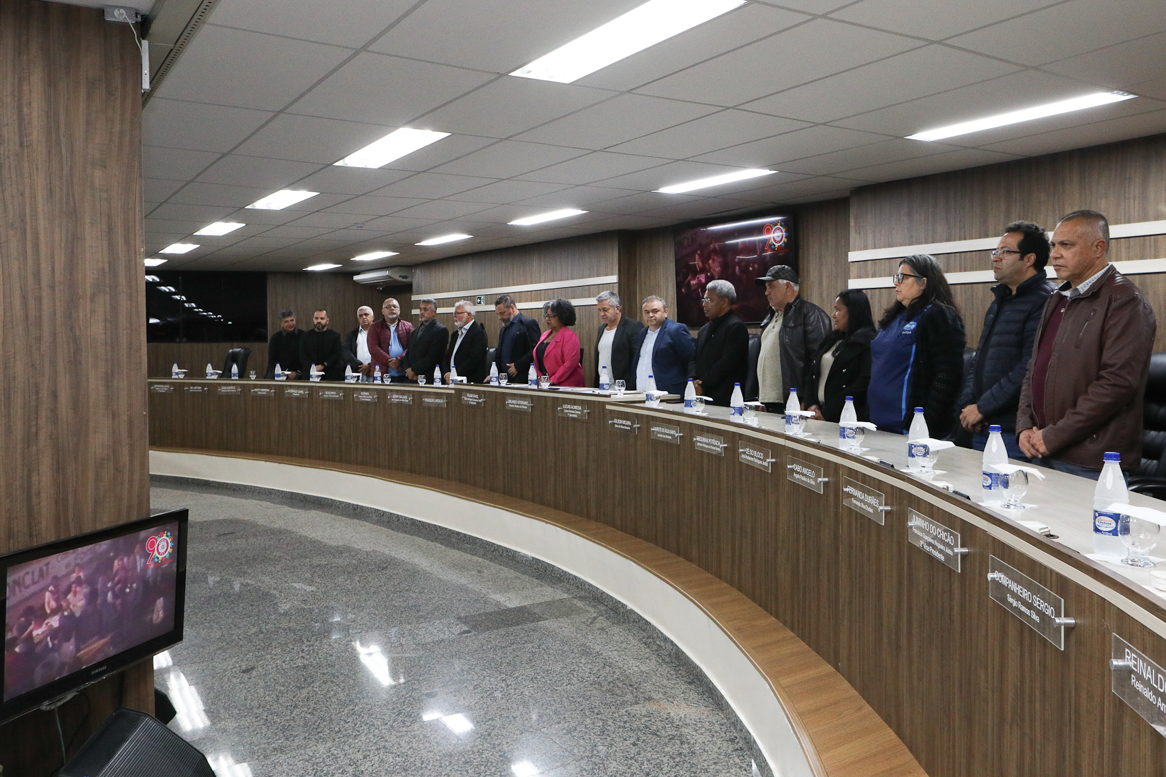 Homenagem ao Sindicato dos Químicos do ABC pelo aniversário de 87 anos com Diploma Legislativo de Honra ao Mérito Social pela autoria do vereador Orlando Vitoriano realizado na Câmara Municipal de Diadema. Av. Antonio Piranga, 474 - Centro de Diadema/SP. Fotos Dino Santos. Brasil_08_10_2025
