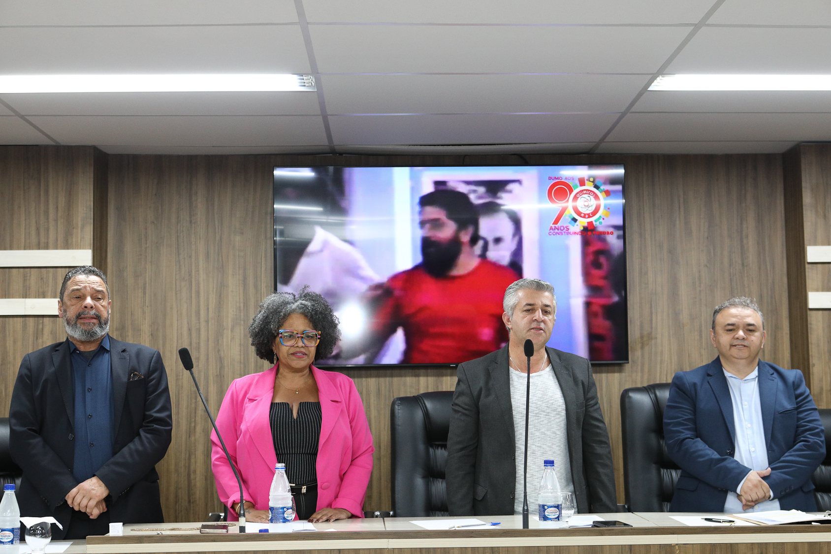 Homenagem ao Sindicato dos Químicos do ABC pelo aniversário de 87 anos com Diploma Legislativo de Honra ao Mérito Social pela autoria do vereador Orlando Vitoriano realizado na Câmara Municipal de Diadema. Av. Antonio Piranga, 474 - Centro de Diadema/SP. Fotos Dino Santos. Brasil_08_10_2025