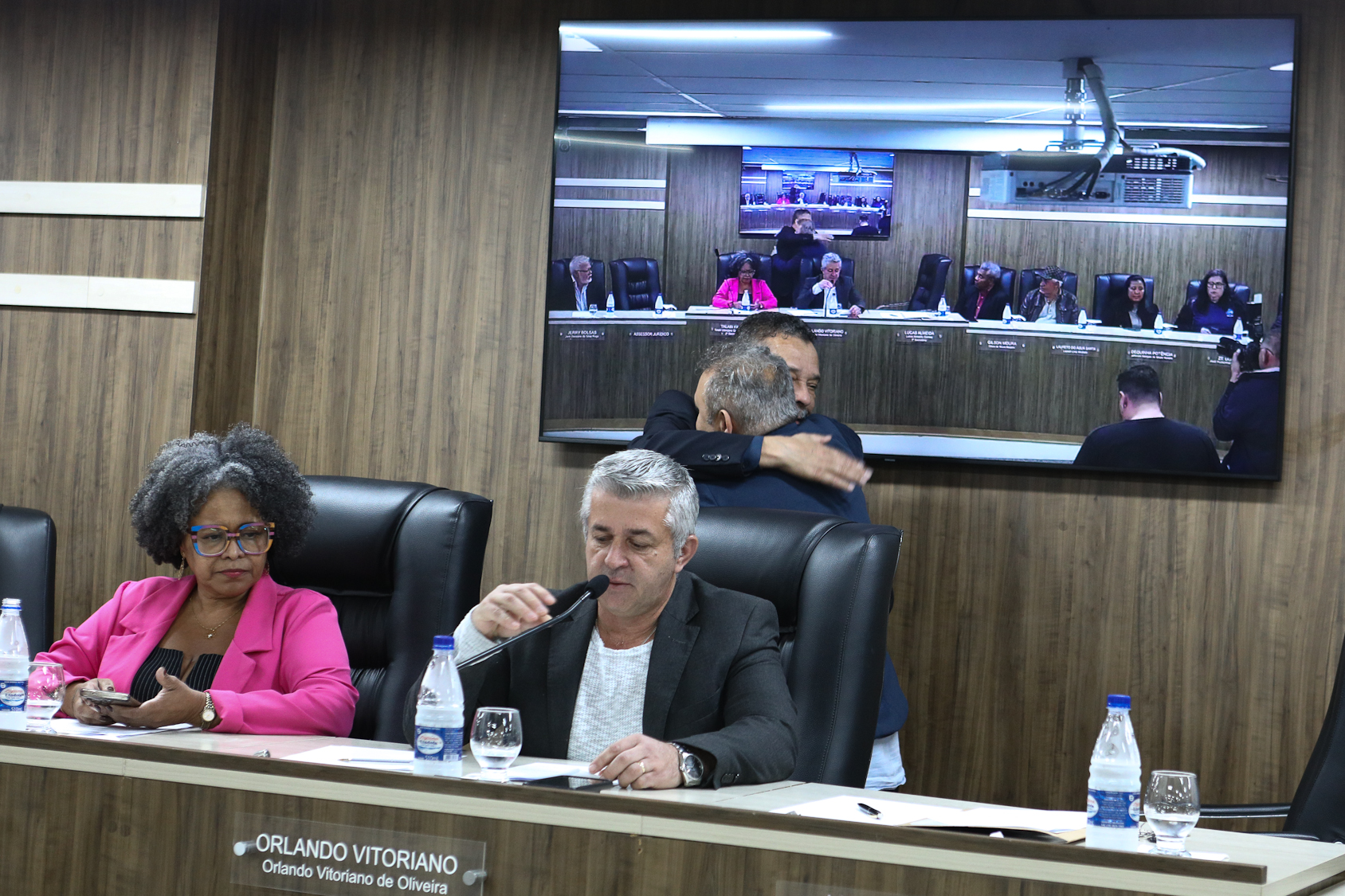 Homenagem ao Sindicato dos Químicos do ABC pelo aniversário de 87 anos com Diploma Legislativo de Honra ao Mérito Social pela autoria do vereador Orlando Vitoriano realizado na Câmara Municipal de Diadema. Av. Antonio Piranga, 474 - Centro de Diadema/SP. Fotos Dino Santos. Brasil_08_10_2025