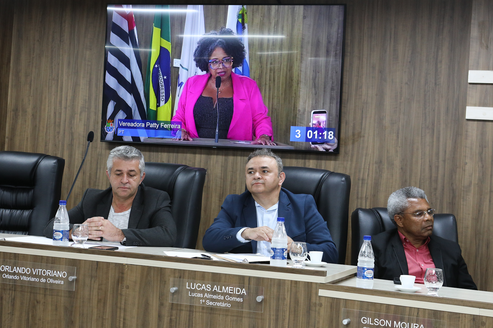Homenagem ao Sindicato dos Químicos do ABC pelo aniversário de 87 anos com Diploma Legislativo de Honra ao Mérito Social pela autoria do vereador Orlando Vitoriano realizado na Câmara Municipal de Diadema. Av. Antonio Piranga, 474 - Centro de Diadema/SP. Fotos Dino Santos. Brasil_08_10_2025