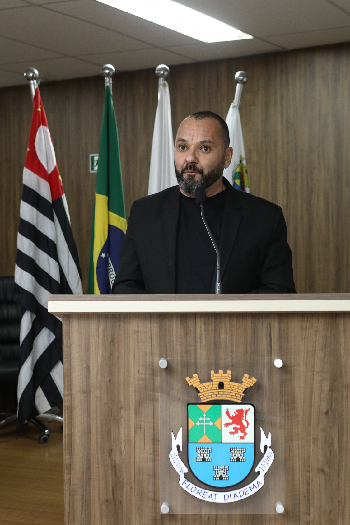 Homenagem ao Sindicato dos Químicos do ABC pelo aniversário de 87 anos com Diploma Legislativo de Honra ao Mérito Social pela autoria do vereador Orlando Vitoriano realizado na Câmara Municipal de Diadema. Av. Antonio Piranga, 474 - Centro de Diadema/SP. Fotos Dino Santos. Brasil_08_10_2025