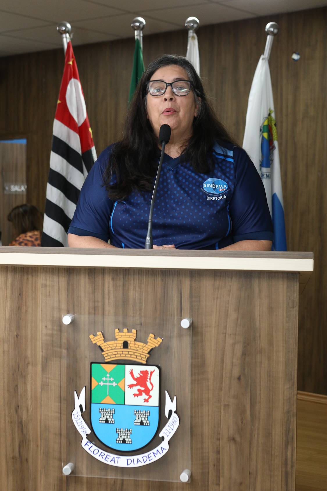 Homenagem ao Sindicato dos Químicos do ABC pelo aniversário de 87 anos com Diploma Legislativo de Honra ao Mérito Social pela autoria do vereador Orlando Vitoriano realizado na Câmara Municipal de Diadema. Av. Antonio Piranga, 474 - Centro de Diadema/SP. Fotos Dino Santos. Brasil_08_10_2025