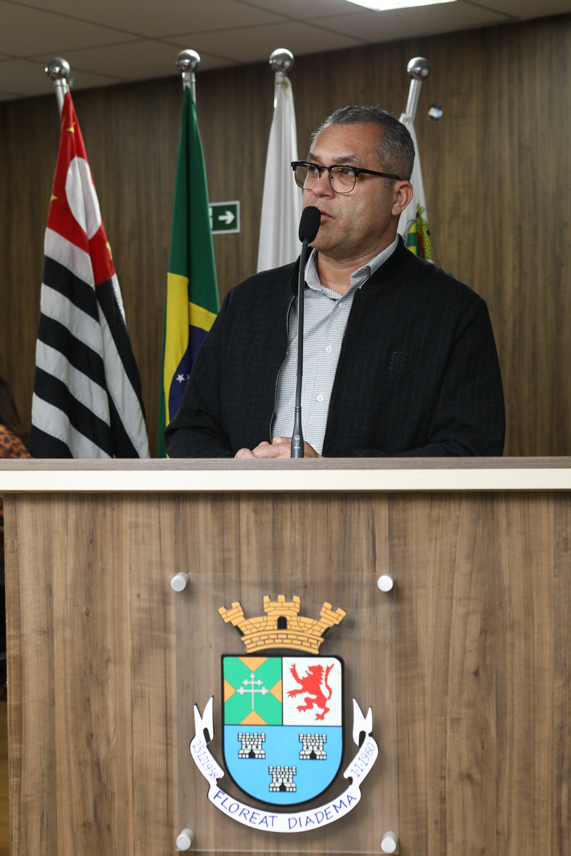 Homenagem ao Sindicato dos Químicos do ABC pelo aniversário de 87 anos com Diploma Legislativo de Honra ao Mérito Social pela autoria do vereador Orlando Vitoriano realizado na Câmara Municipal de Diadema. Av. Antonio Piranga, 474 - Centro de Diadema/SP. Fotos Dino Santos. Brasil_08_10_2025