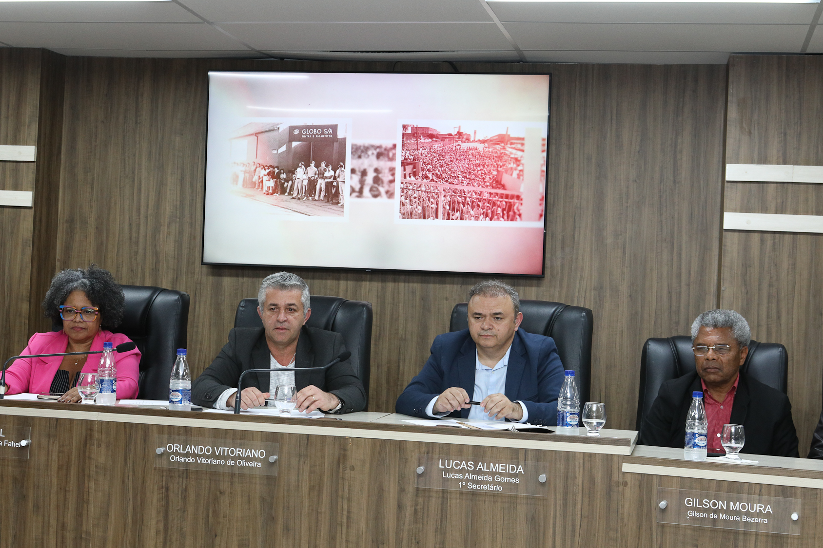 Homenagem ao Sindicato dos Químicos do ABC pelo aniversário de 87 anos com Diploma Legislativo de Honra ao Mérito Social pela autoria do vereador Orlando Vitoriano realizado na Câmara Municipal de Diadema. Av. Antonio Piranga, 474 - Centro de Diadema/SP. Fotos Dino Santos. Brasil_08_10_2025