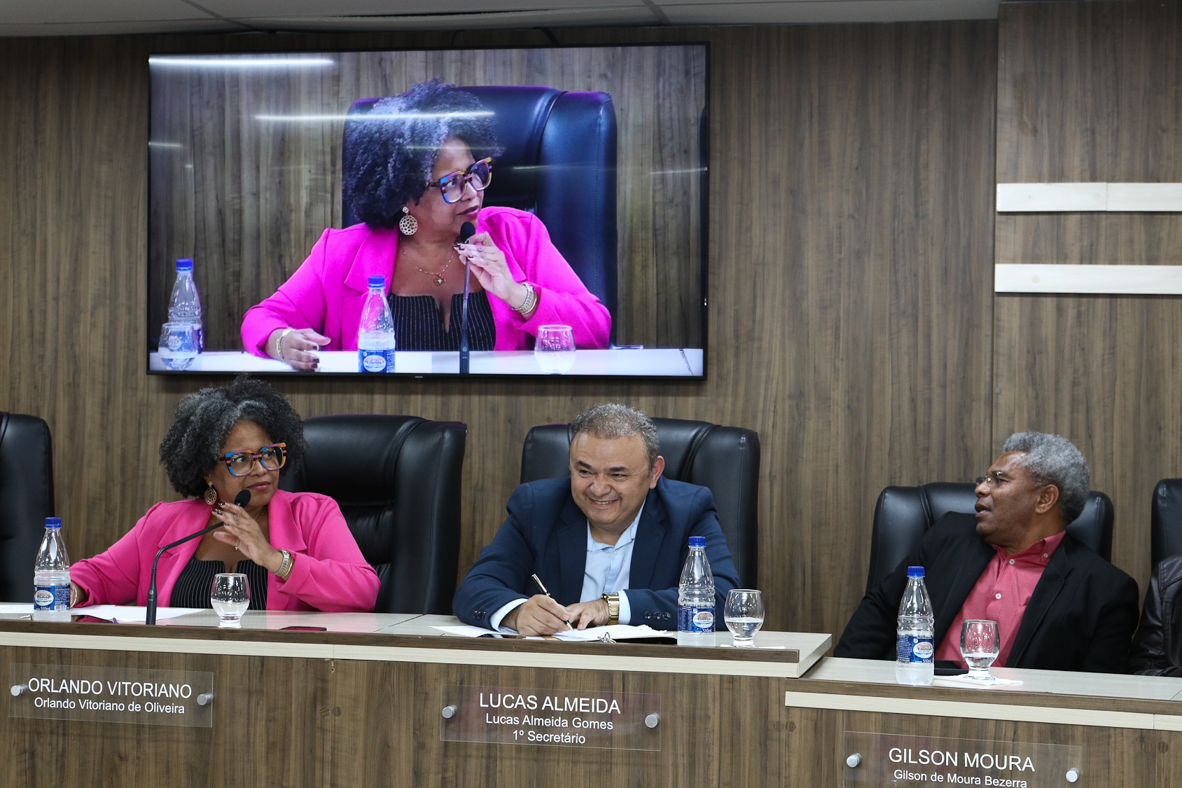 Homenagem ao Sindicato dos Químicos do ABC pelo aniversário de 87 anos com Diploma Legislativo de Honra ao Mérito Social pela autoria do vereador Orlando Vitoriano realizado na Câmara Municipal de Diadema. Av. Antonio Piranga, 474 - Centro de Diadema/SP. Fotos Dino Santos. Brasil_08_10_2025