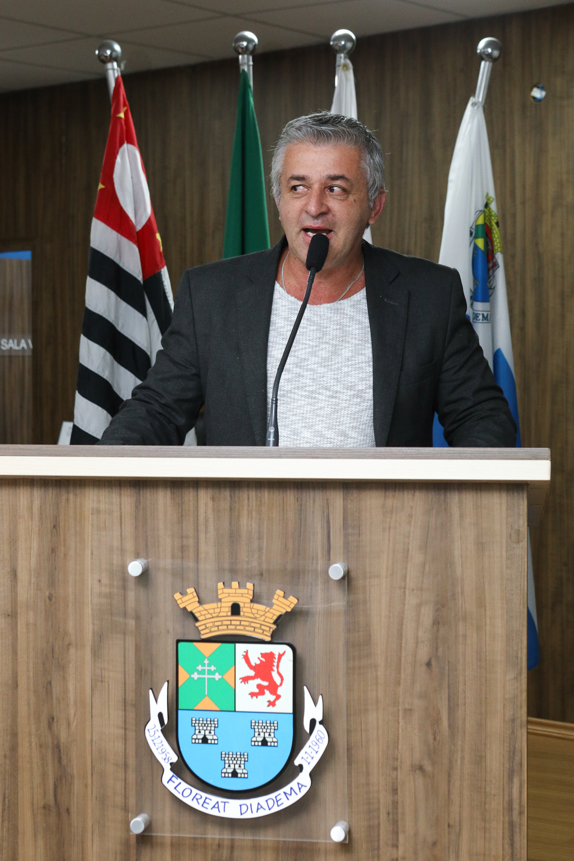 Homenagem ao Sindicato dos Químicos do ABC pelo aniversário de 87 anos com Diploma Legislativo de Honra ao Mérito Social pela autoria do vereador Orlando Vitoriano realizado na Câmara Municipal de Diadema. Av. Antonio Piranga, 474 - Centro de Diadema/SP. Fotos Dino Santos. Brasil_08_10_2025