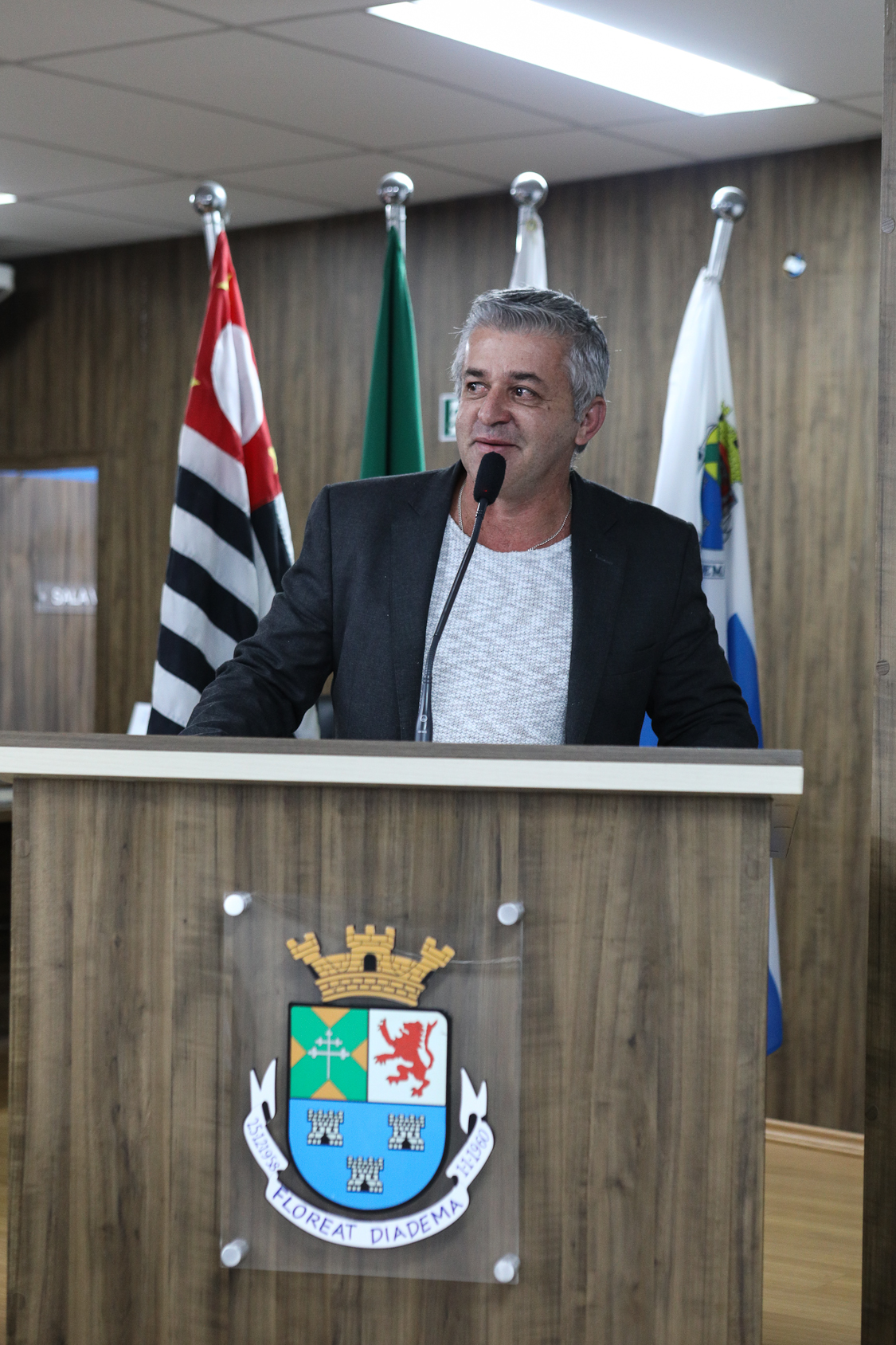 Homenagem ao Sindicato dos Químicos do ABC pelo aniversário de 87 anos com Diploma Legislativo de Honra ao Mérito Social pela autoria do vereador Orlando Vitoriano realizado na Câmara Municipal de Diadema. Av. Antonio Piranga, 474 - Centro de Diadema/SP. Fotos Dino Santos. Brasil_08_10_2025