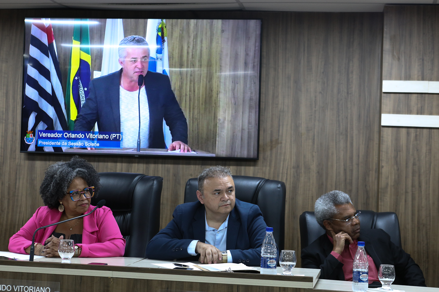 Homenagem ao Sindicato dos Químicos do ABC pelo aniversário de 87 anos com Diploma Legislativo de Honra ao Mérito Social pela autoria do vereador Orlando Vitoriano realizado na Câmara Municipal de Diadema. Av. Antonio Piranga, 474 - Centro de Diadema/SP. Fotos Dino Santos. Brasil_08_10_2025