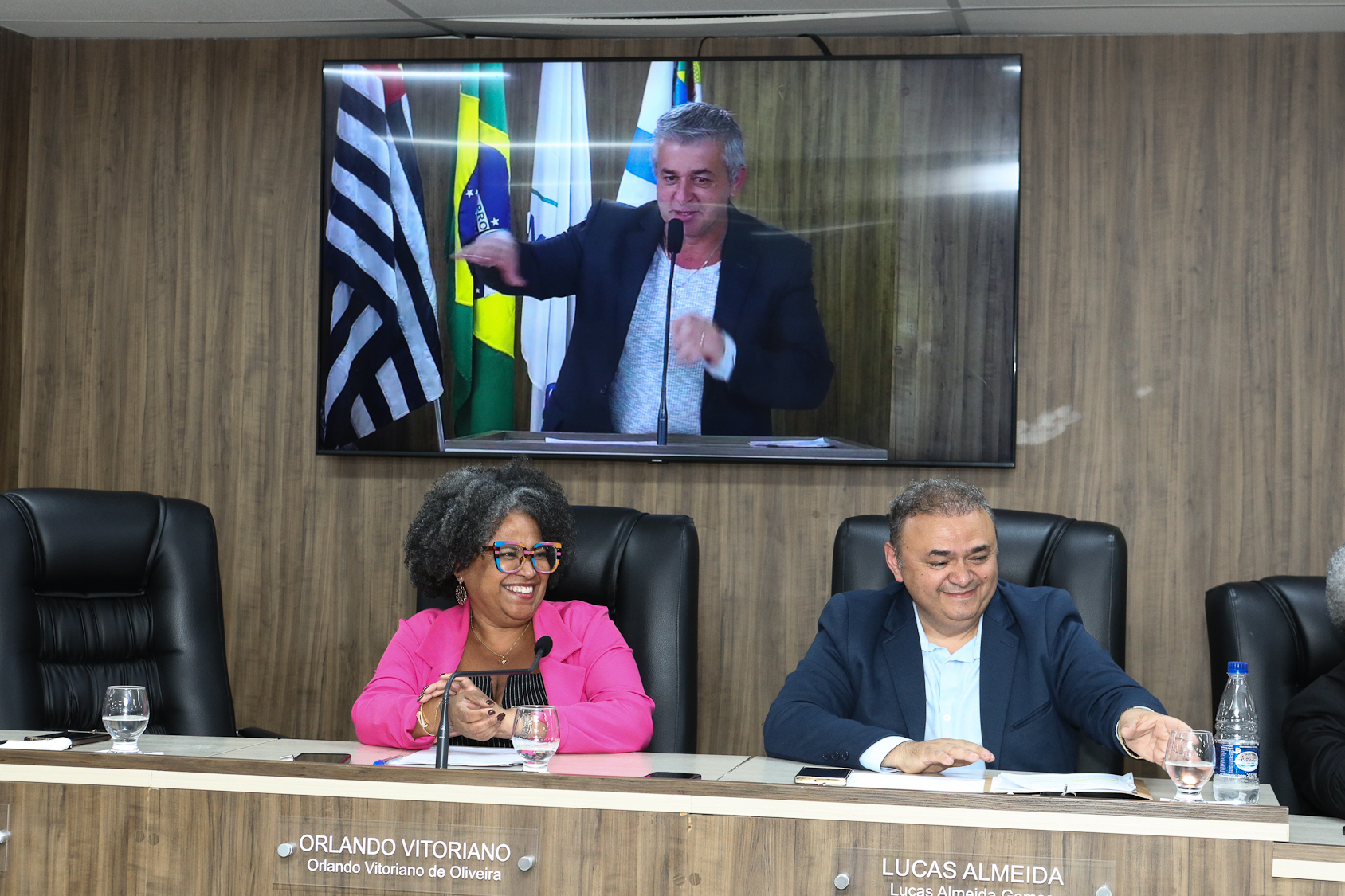 Homenagem a José Evandro Alves da Silva com a Diploma Legislativo de Honra ao Mérito Social de autória do vereador Orlando Vitoriano realizado na Câmara Municipal de Diadema-SP. Fotos Dino Santos. Brasil_08_10_2025.