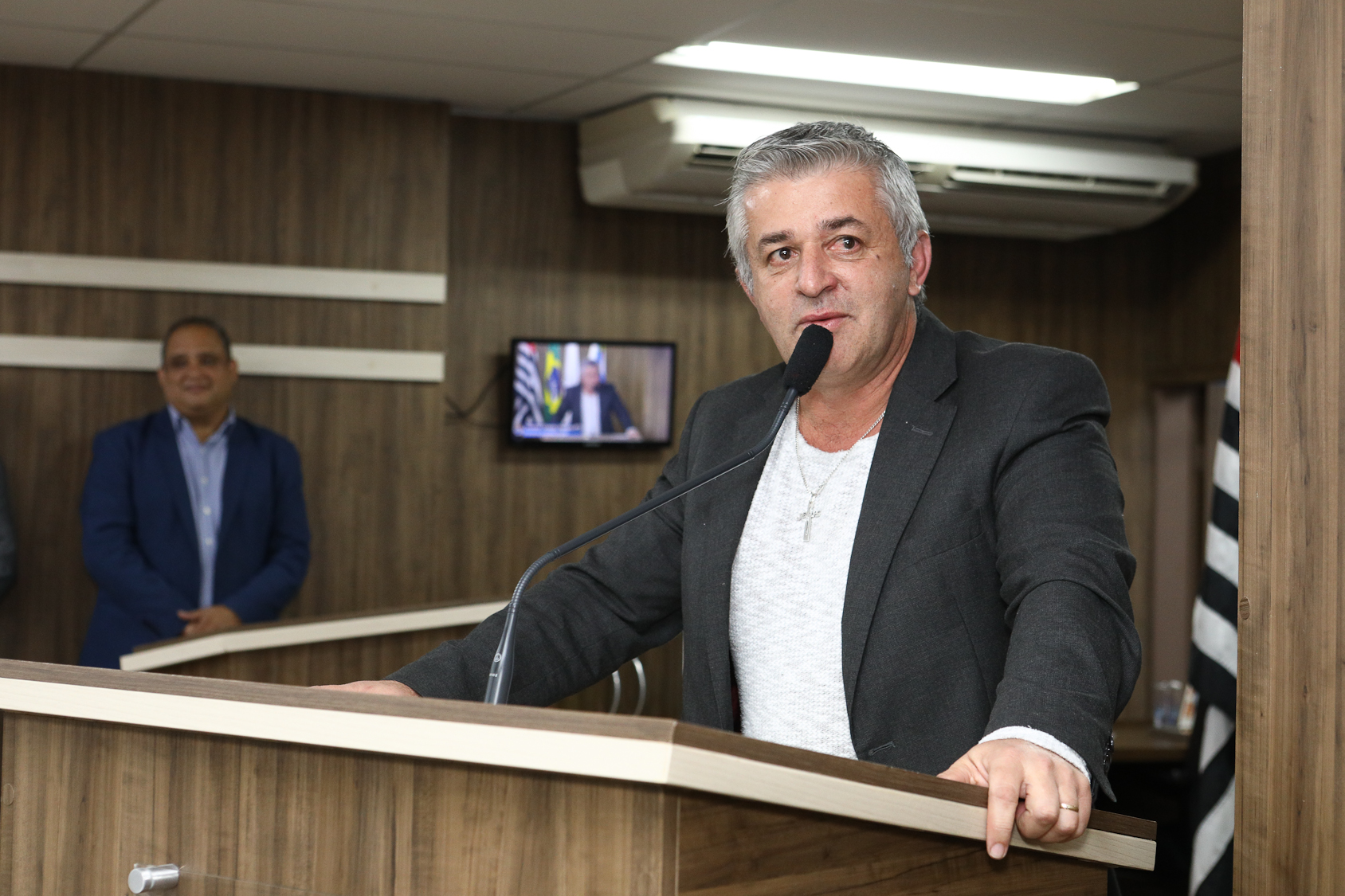 Homenagem a José Evandro Alves da Silva com a Diploma Legislativo de Honra ao Mérito Social de autória do vereador Orlando Vitoriano realizado na Câmara Municipal de Diadema-SP. Fotos Dino Santos. Brasil_08_10_2025.