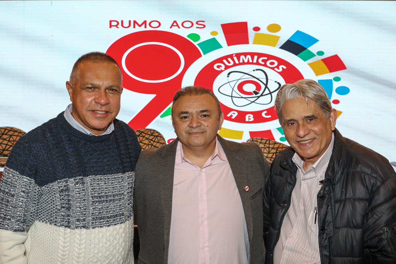 Abertura do lançamento Rumo aos 90 anos do Sindicato dos Químicos do ABC realizado no Hotel Braston. Av. Industrial, 885 -  Santo André/SP. Fotos Dino Santos. Brasil_10_10_2025.