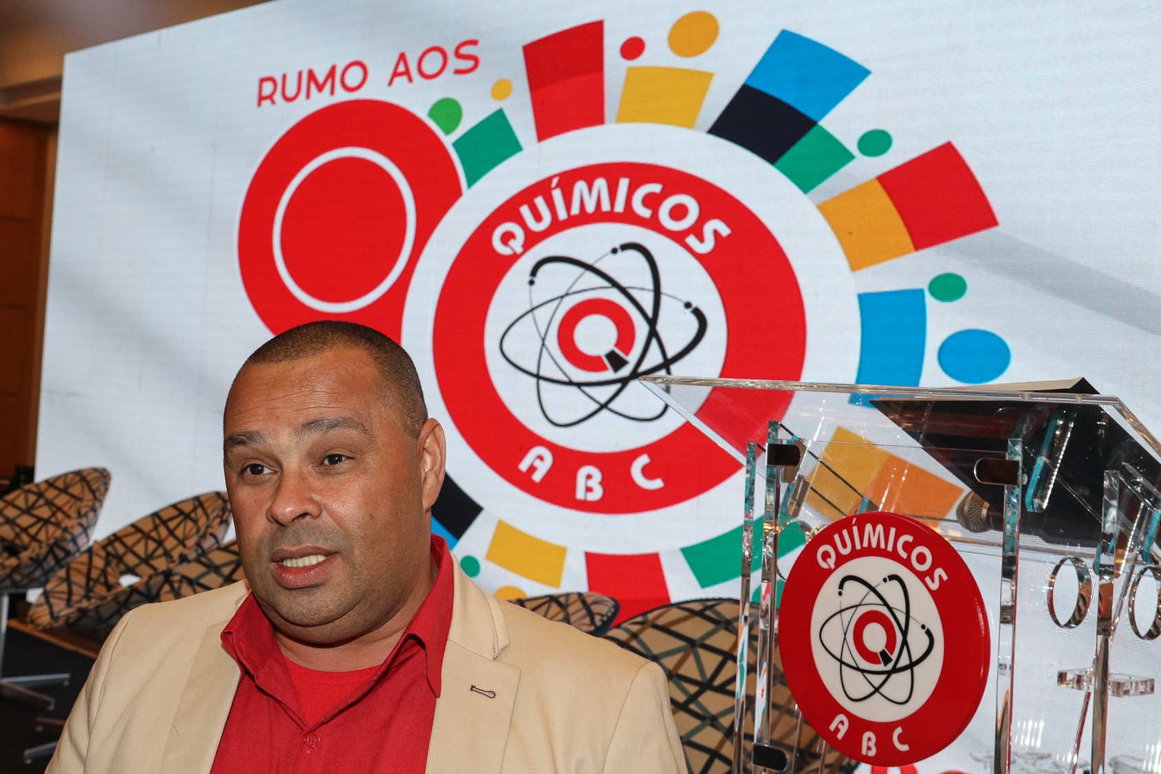 Abertura do lançamento Rumo aos 90 anos do Sindicato dos Químicos do ABC realizado no Hotel Braston. Av. Industrial, 885 -  Santo André/SP. Fotos Dino Santos. Brasil_10_10_2025.