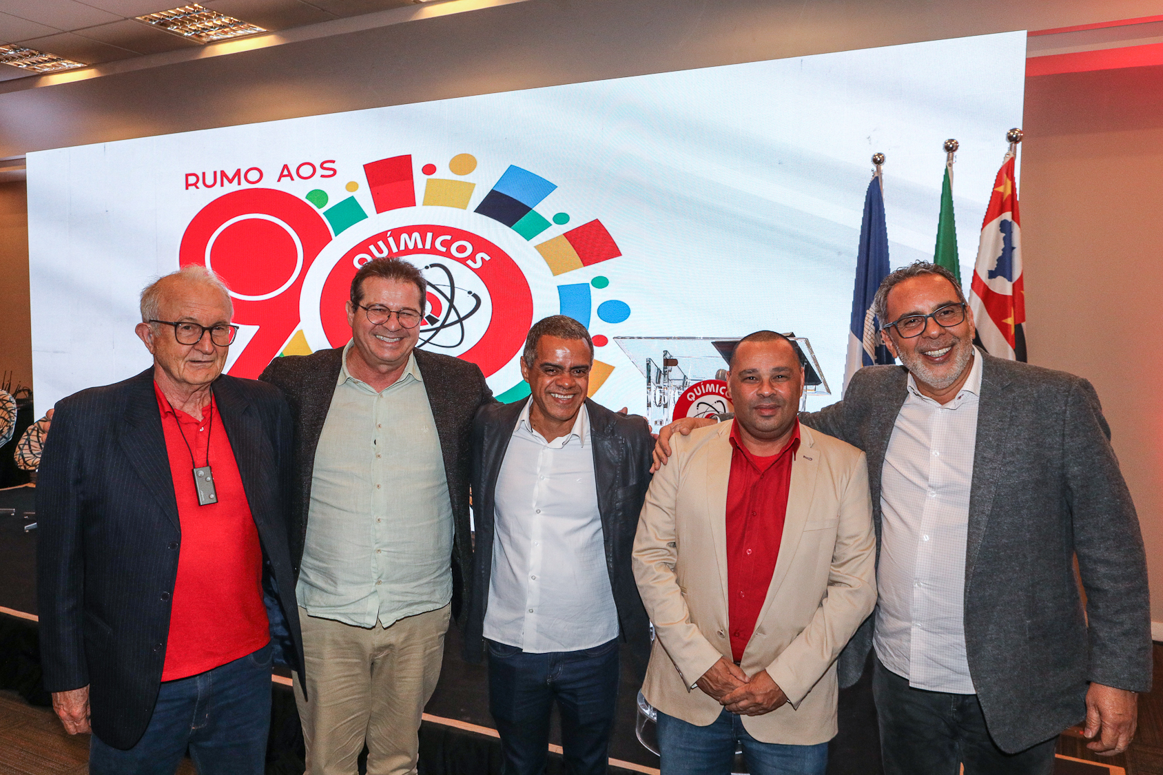 Abertura do lançamento Rumo aos 90 anos do Sindicato dos Químicos do ABC realizado no Hotel Braston. Av. Industrial, 885 -  Santo André/SP. Fotos Dino Santos. Brasil_10_10_2025.