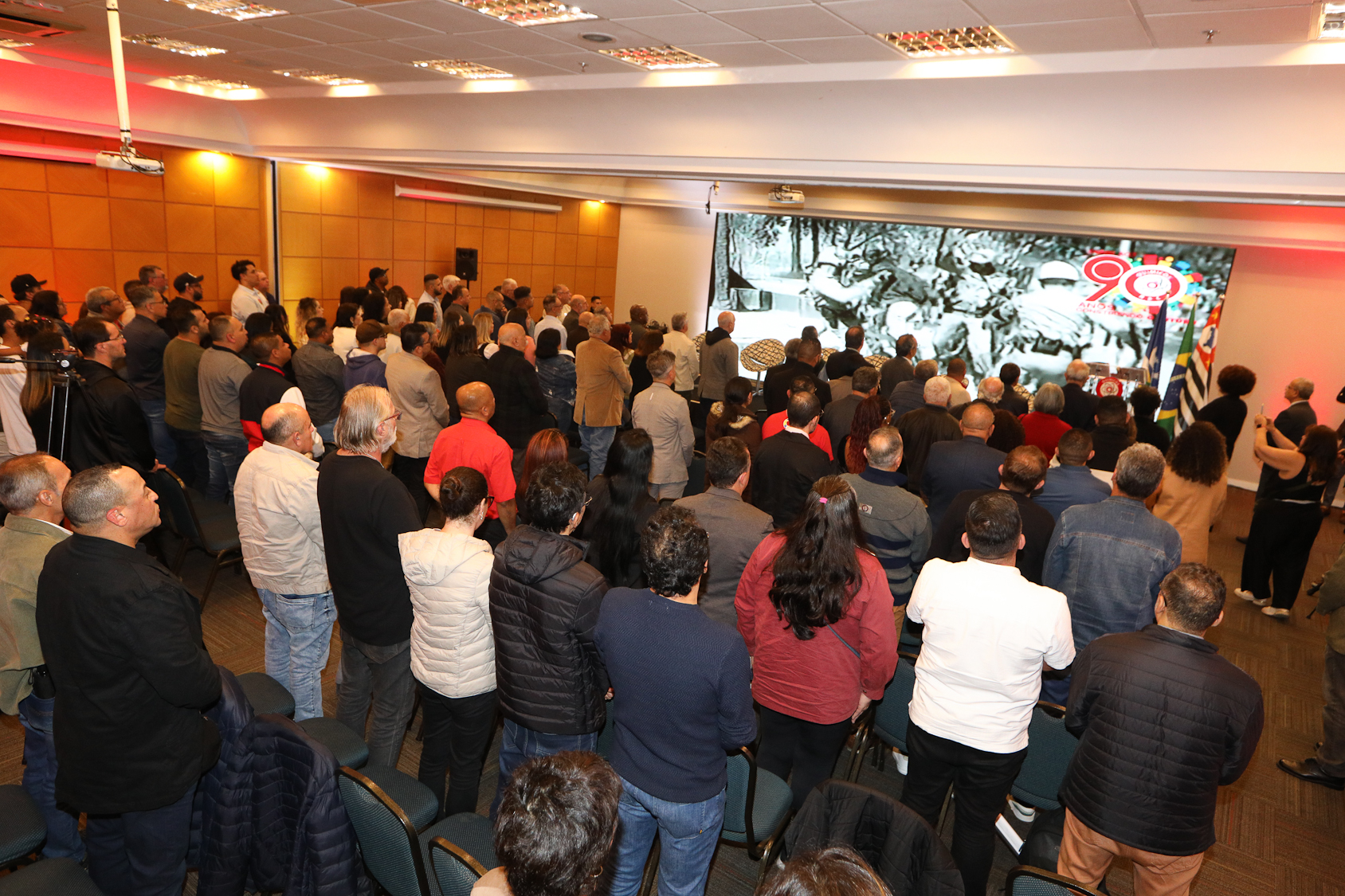 Abertura do lançamento Rumo aos 90 anos do Sindicato dos Químicos do ABC realizado no Hotel Braston. Av. Industrial, 885 -  Santo André/SP. Fotos Dino Santos. Brasil_10_10_2025.