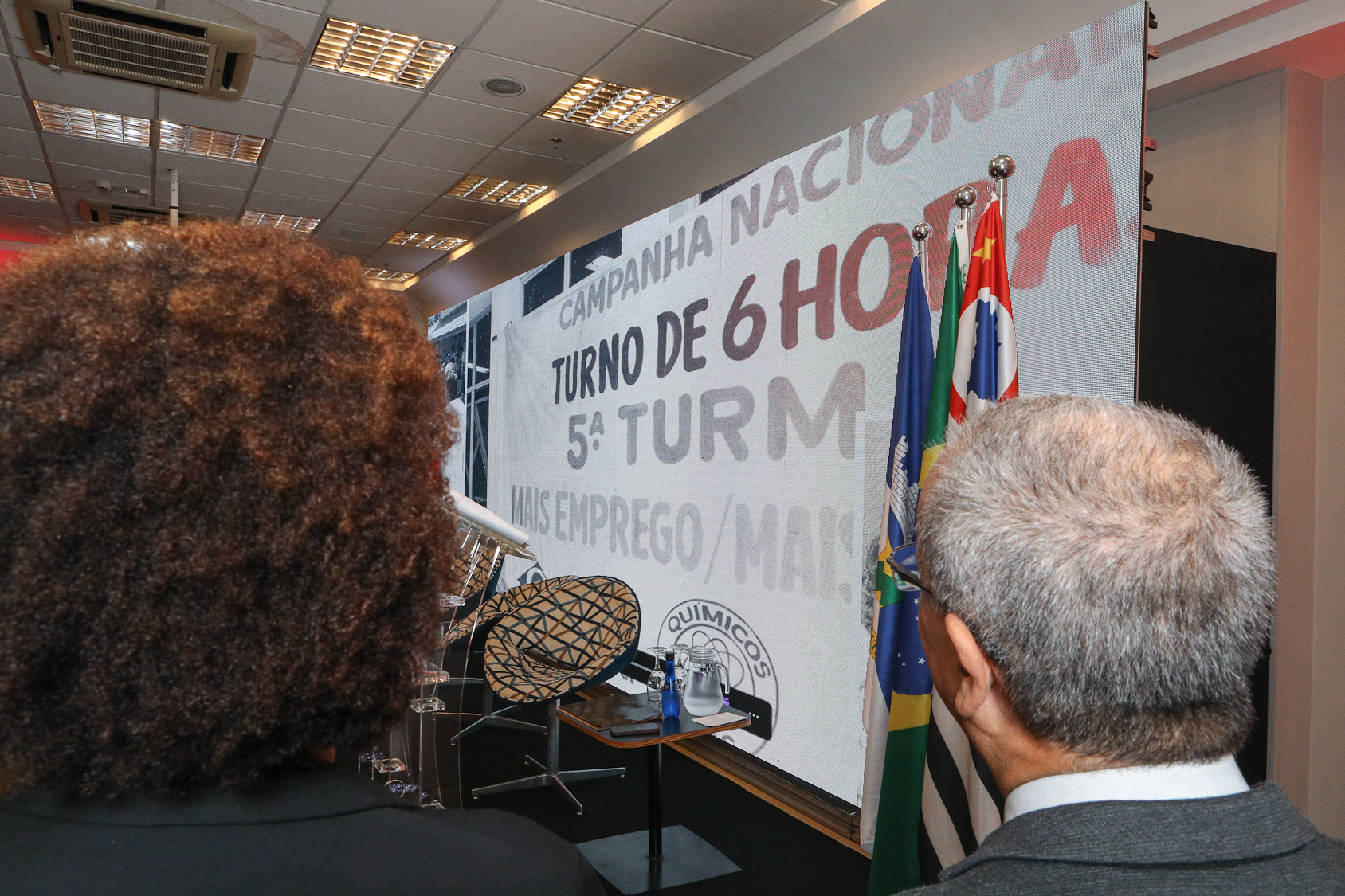 Abertura do lançamento Rumo aos 90 anos do Sindicato dos Químicos do ABC realizado no Hotel Braston. Av. Industrial, 885 -  Santo André/SP. Fotos Dino Santos. Brasil_10_10_2025.