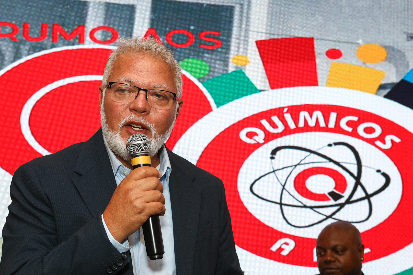 Mesas de saudações no lançamento rumo aos 90 anos do Sindicato dos Químiocos do ABC realizado no Hotel Braston. Av. Industrial, 885 -  Santo André/SP. Fotos Dino Santos. Brasil_10_10_2025.