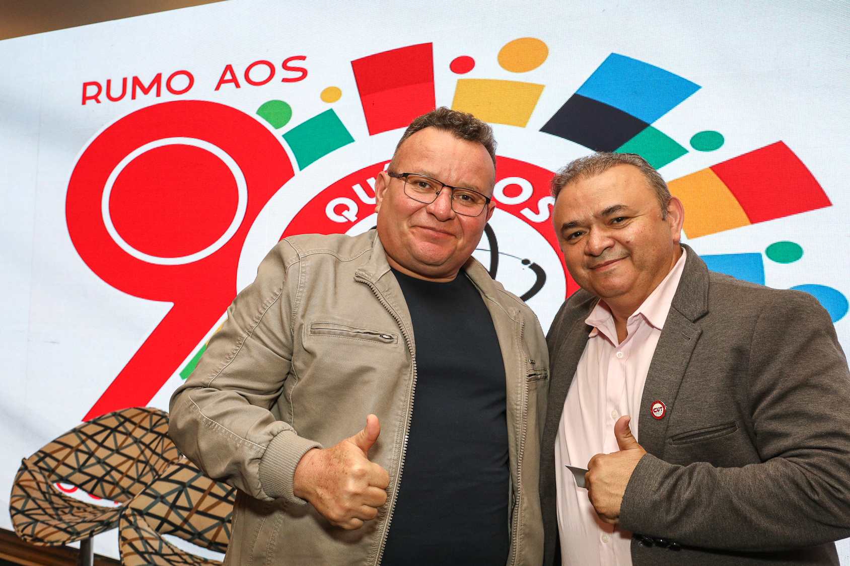 Mesa final de saudações no lançamento rumo aos 90 anos do Sindicato dos Químiocos do ABC realizado no Hotel Braston. Av. Industrial, 885 - Santo André/SP. Fotos Dino Santos. Brasil_10_10_2025.