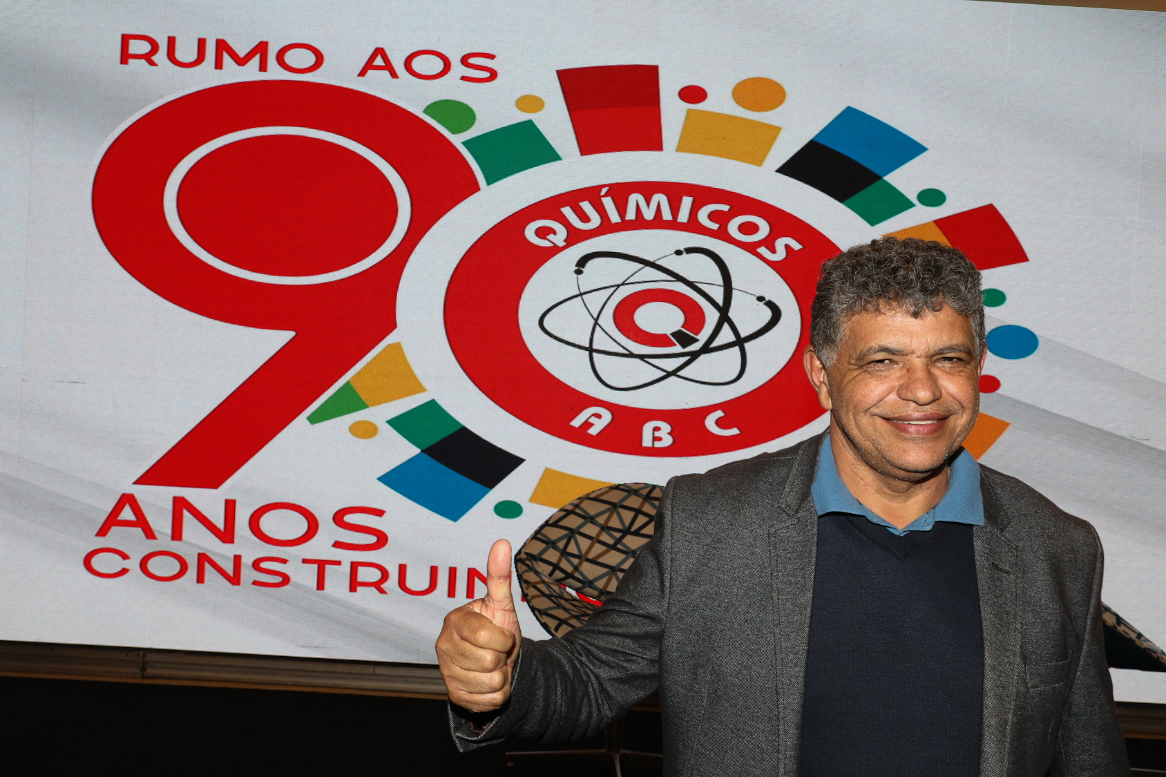 Mesa final de saudações no lançamento rumo aos 90 anos do Sindicato dos Químiocos do ABC realizado no Hotel Braston. Av. Industrial, 885 - Santo André/SP. Fotos Dino Santos. Brasil_10_10_2025.