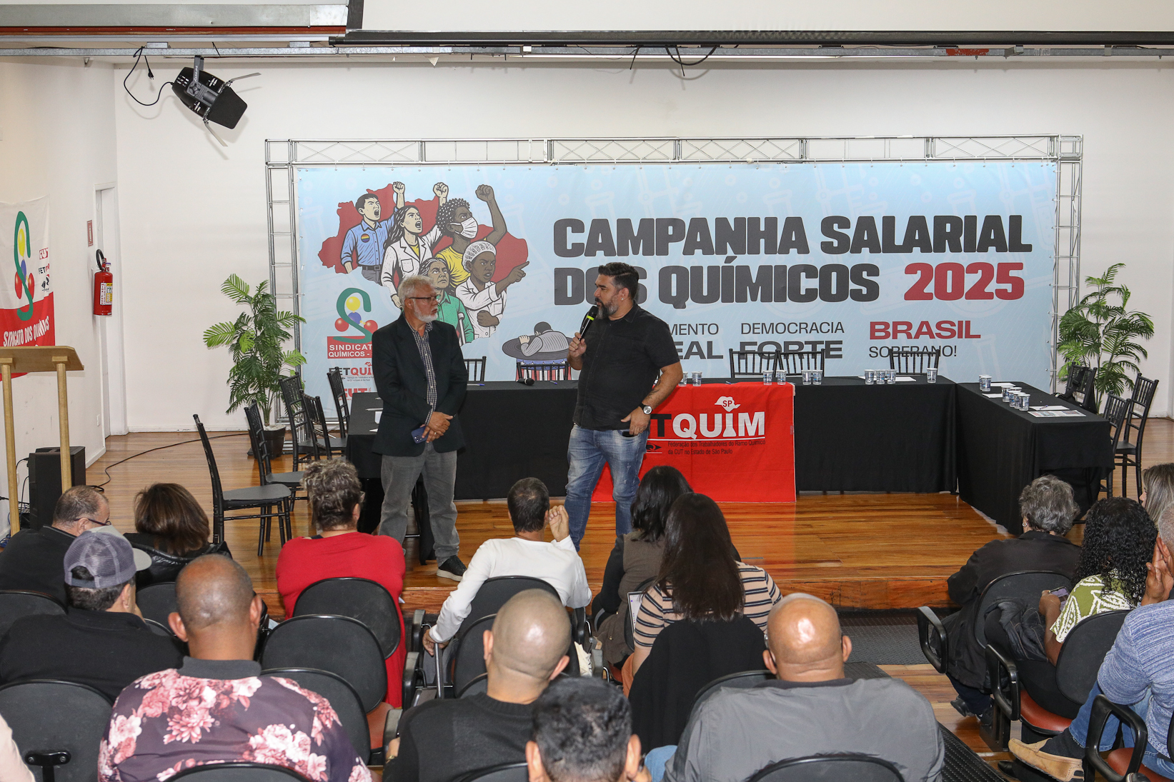 Rodada de negociação da campanha salarial de 2025/2026 do setor químico realizado no Sindicato dos Químicos de São Paulo. Rua Tamandaré, 348 - Liberdade, São Paulo/SP. Fotos Dino Santos. Brasil_31_10_2025.