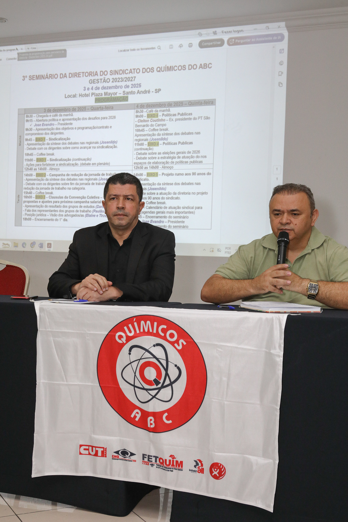 Seminário da diretoria gestão 2023 a 2027 realizado no Hotel Plaza Maior nos dias 03 e 04 de novembro de 2025. Fotos Dino Santos. Brasil.