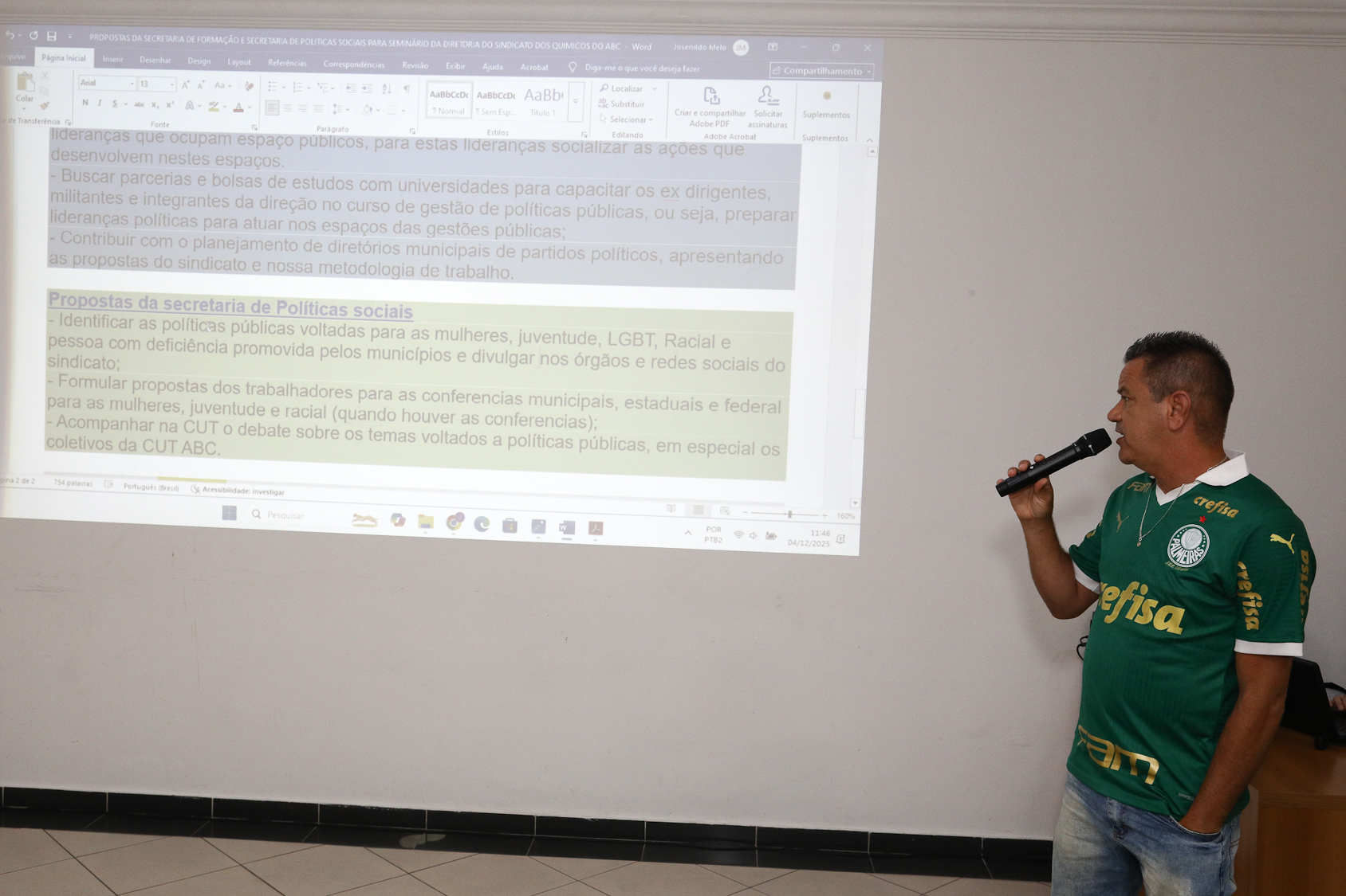 Seminário da diretoria gestão 2023 a 2027 realizado no Hotel Plaza Maior nos dias 03 e 04 de novembro de 2025. Fotos Dino Santos. Brasil.