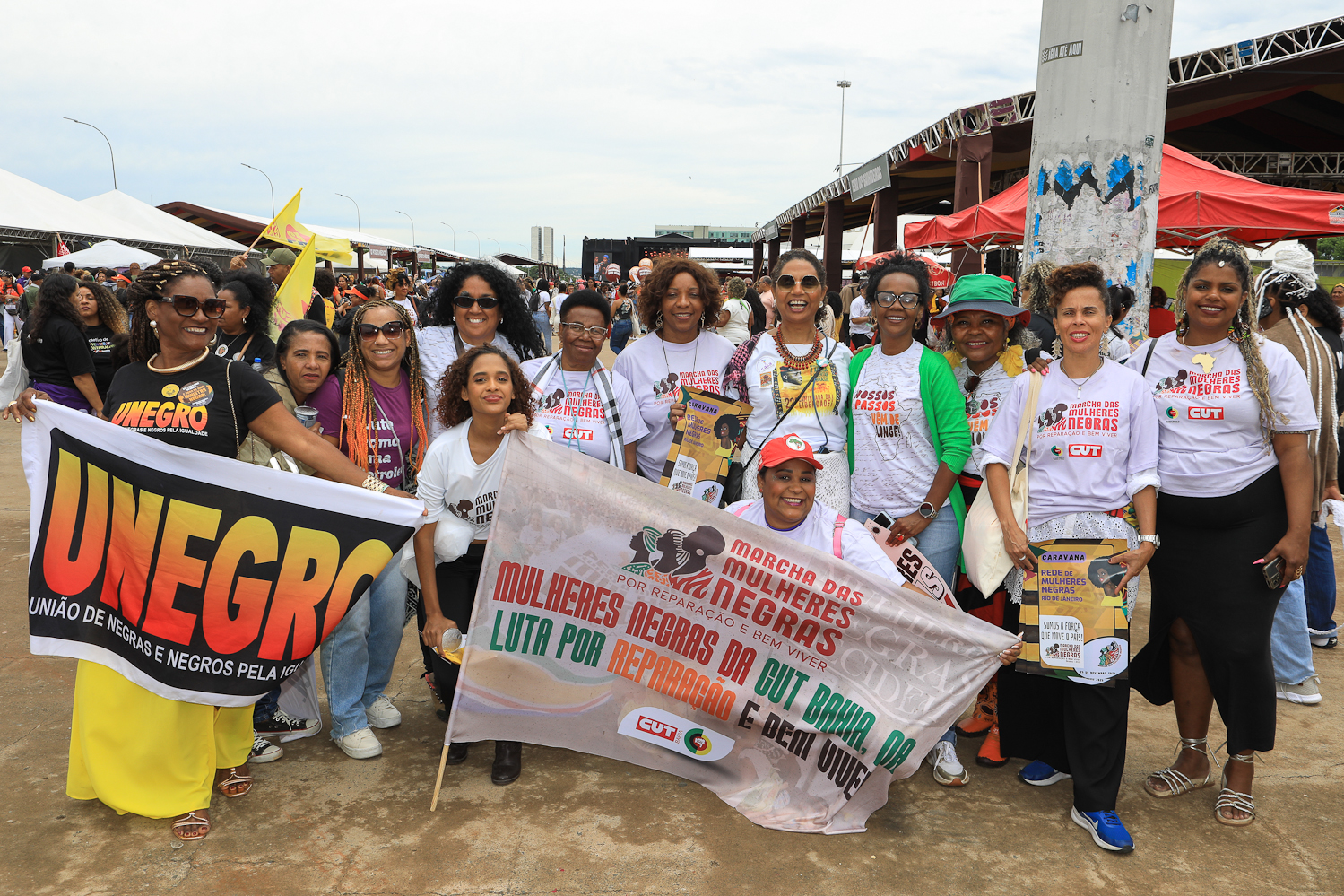 2ª Marcha Nacional das Mulheres Negras realizada em Brasília. Concentra no espaço do Museu Nacional de Brasília. Fotos Dino Santos_25_11_2025.