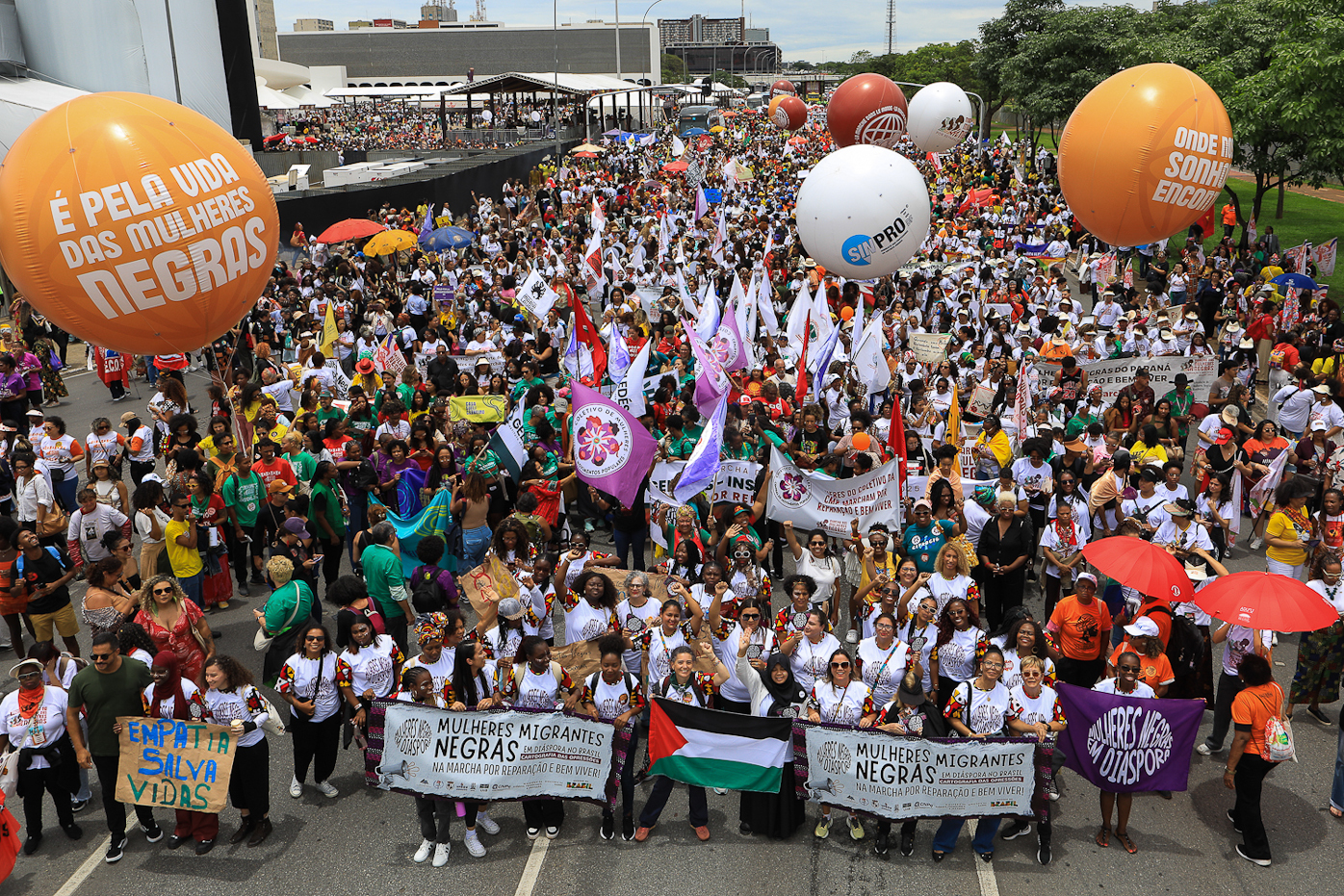 2ª Marcha Nacional das Mulheres Negras realizada em Brasília. Concentra no espaço do Museu Nacional de Brasília. Fotos Dino Santos_25_11_2025.