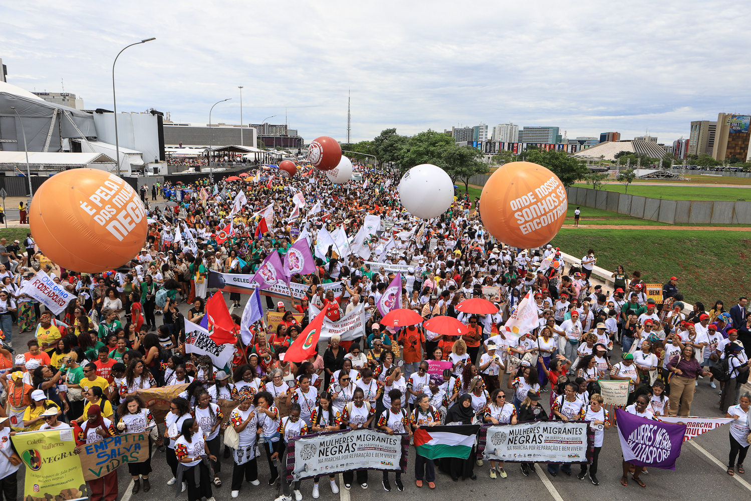 2ª Marcha Nacional das Mulheres Negras realizada em Brasília. Concentra no espaço do Museu Nacional de Brasília. Fotos Dino Santos_25_11_2025.