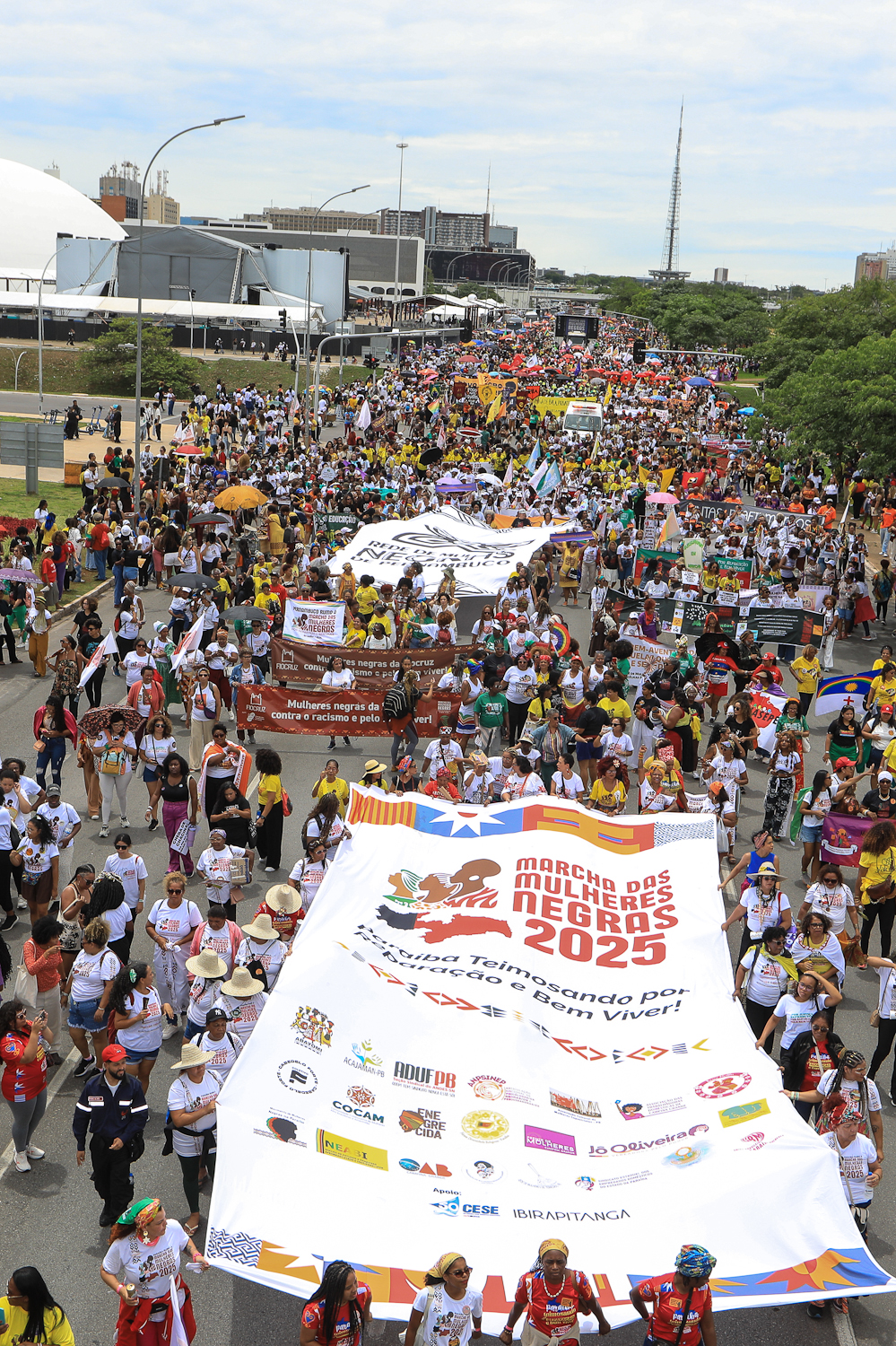 2ª Marcha Nacional das Mulheres Negras realizada em Brasília. Concentra no espaço do Museu Nacional de Brasília. Fotos Dino Santos_25_11_2025.
