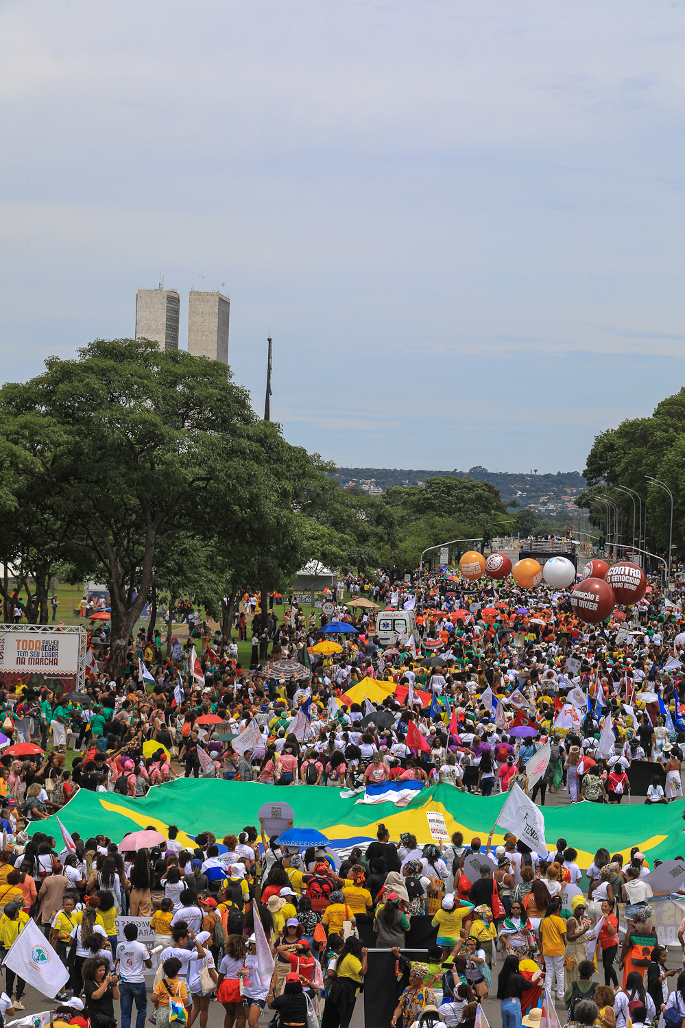 2ª Marcha Nacional das Mulheres Negras realizada em Brasília. Concentra no espaço do Museu Nacional de Brasília. Fotos Dino Santos_25_11_2025.