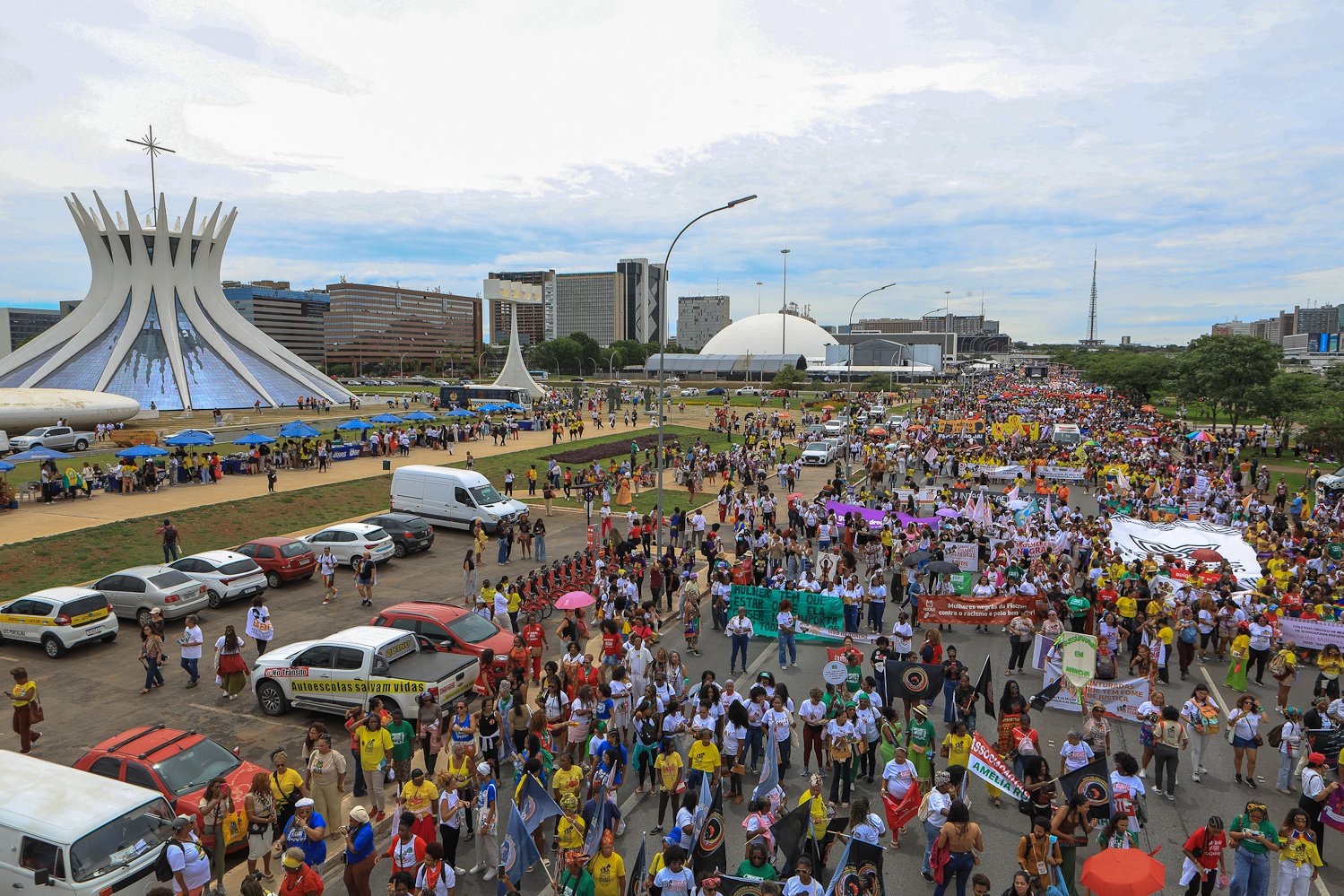 2ª Marcha Nacional das Mulheres Negras realizada em Brasília. Concentra no espaço do Museu Nacional de Brasília. Fotos Dino Santos_25_11_2025.