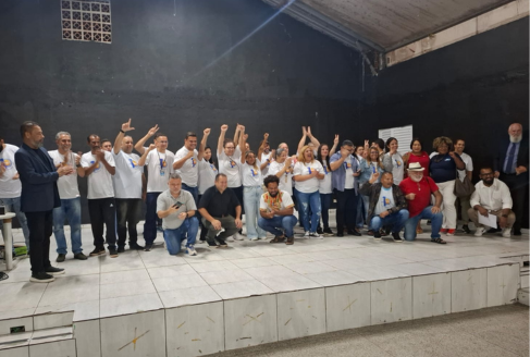 Químicos do ABC presentes à assembleia de aclamação de nova diretoria do Sindserv Mauá