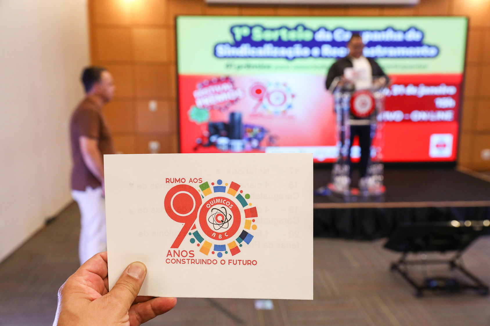 1º Sorteio da Campanha de Sindicalização e Recadastramento festival de prêmios realizado o sorteio no Hotel Bristol. Av. Industrial, 885 - Santo André/SP. Fotos Dino Santos. Brasil_31_01_2026.