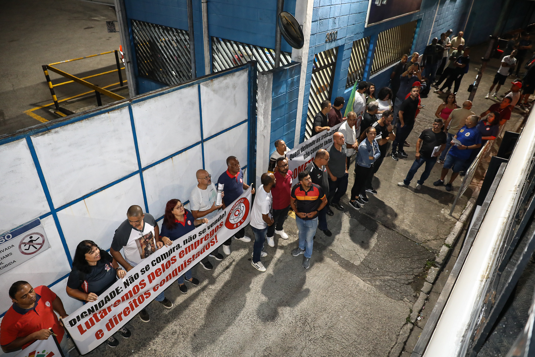 Ato contra a demissão do representante dos trabalhadores por injusta causa na Sherwin Williams. Estrada do Montanhão, 3.000 - São Bernardo do Campo/SP. Fotos Dino Santos. Brasil_13_02_2026.